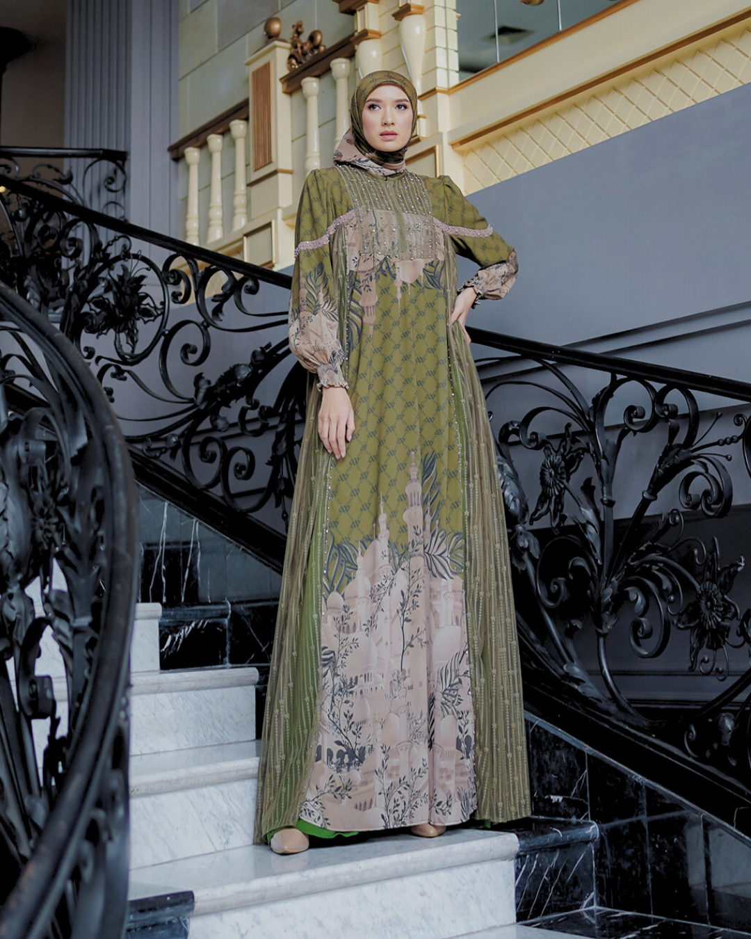 MAYESHA DRESS - OLIVE