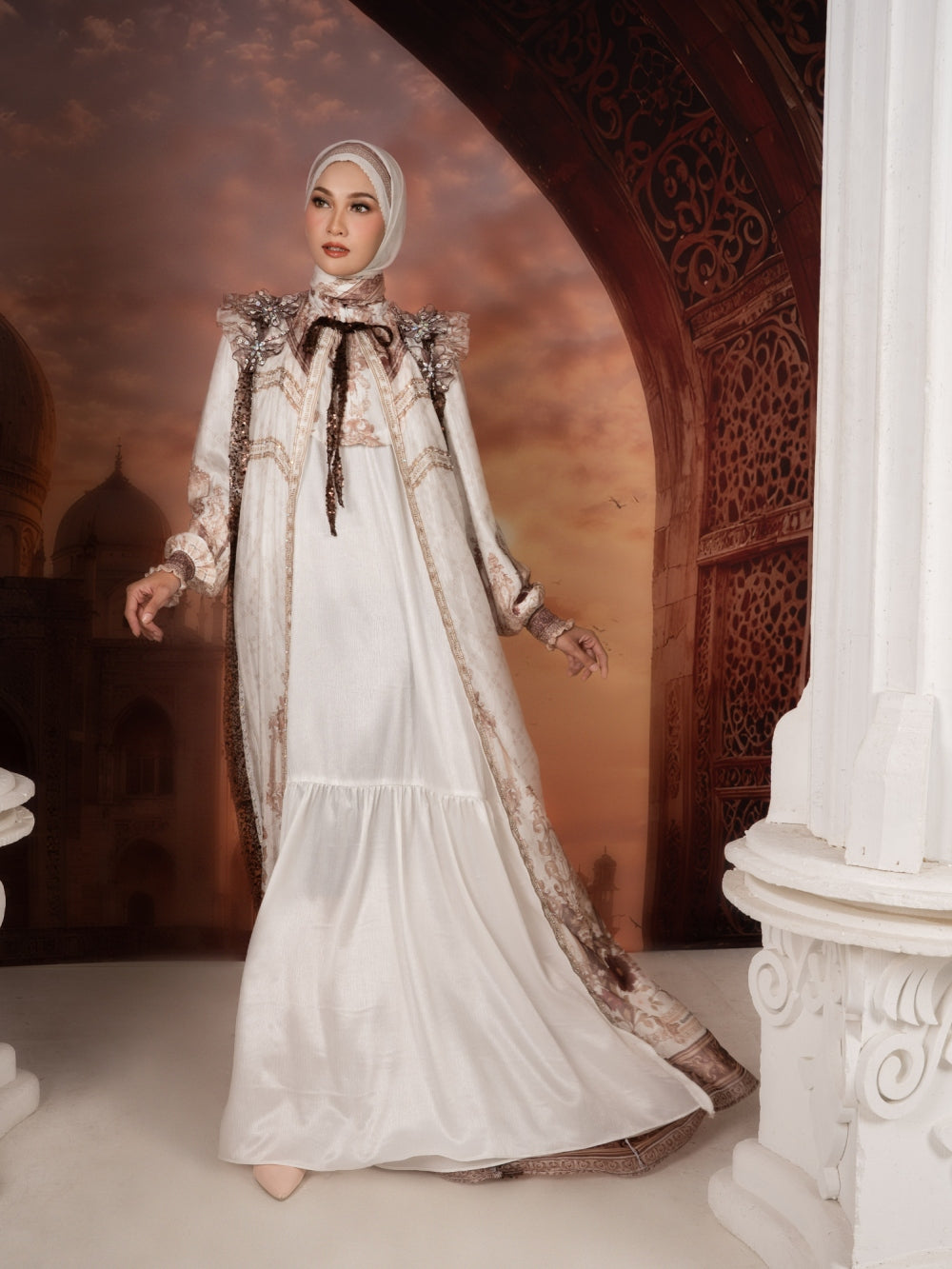 ZAHEERA DRESS - POWDERMOCHA