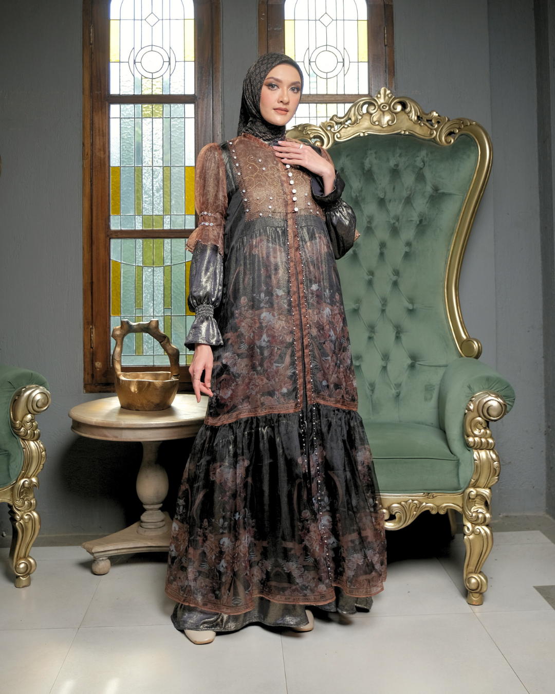 ZAREESHA DRESS - BLACK