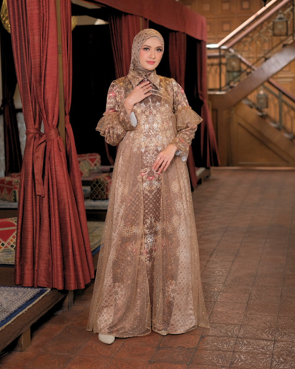 ZANEESHA DRESS - MAHOGANY