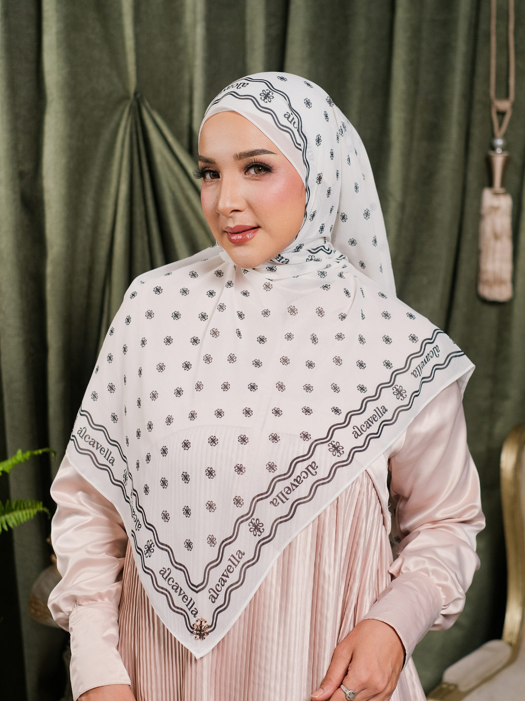 PASHMINA MONOGRAM - BROKENWHITE