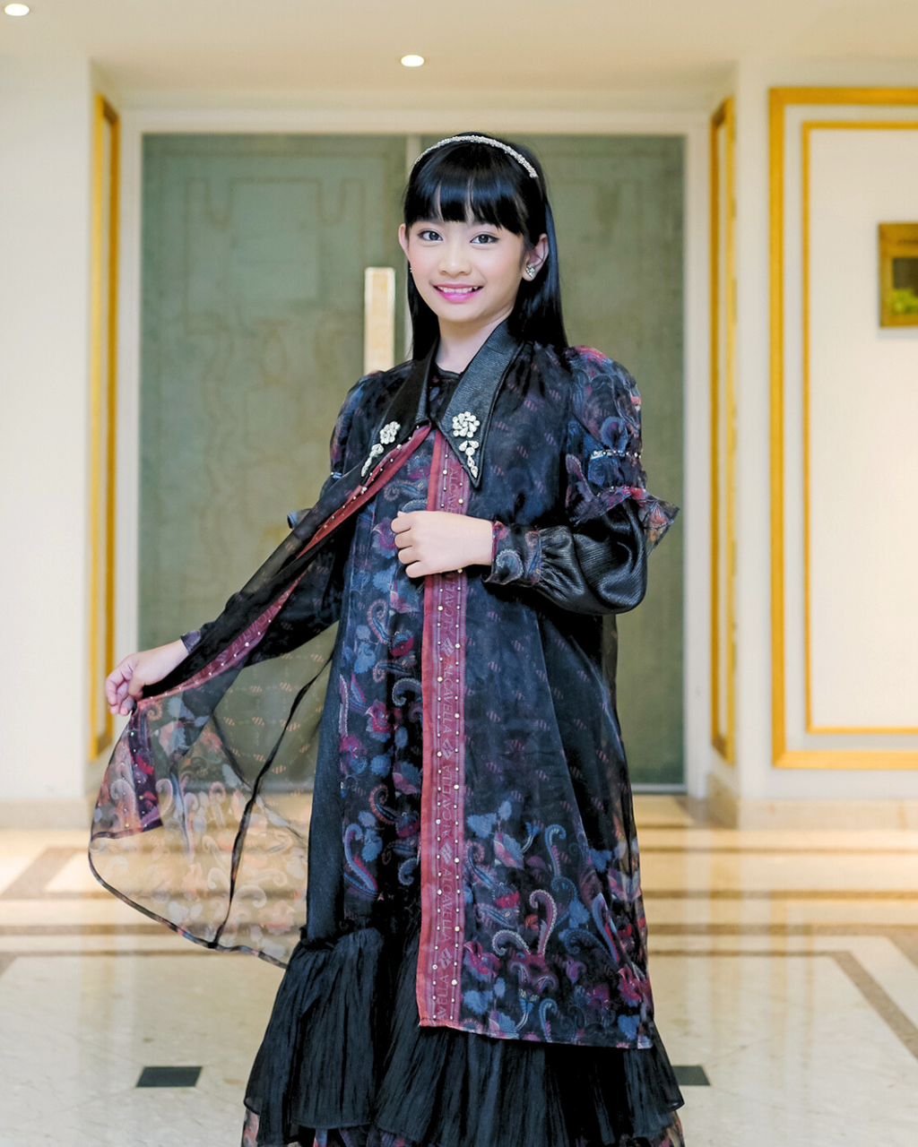 ZAURA KIDS DRESS - BLACK