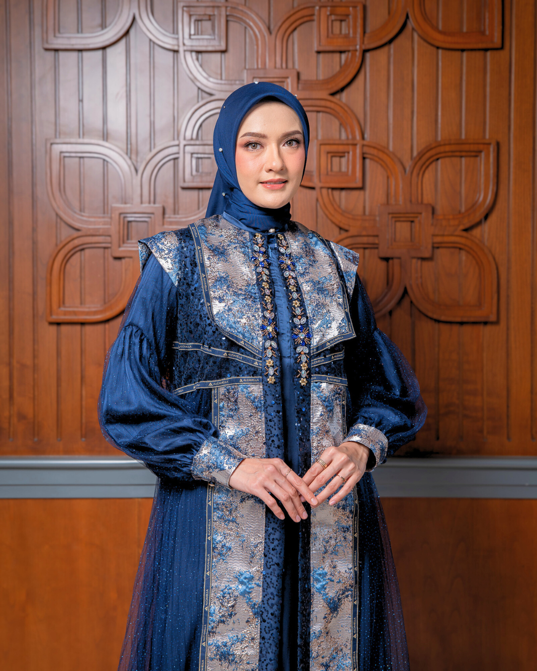 SHARADIVA DRESS - NAVY