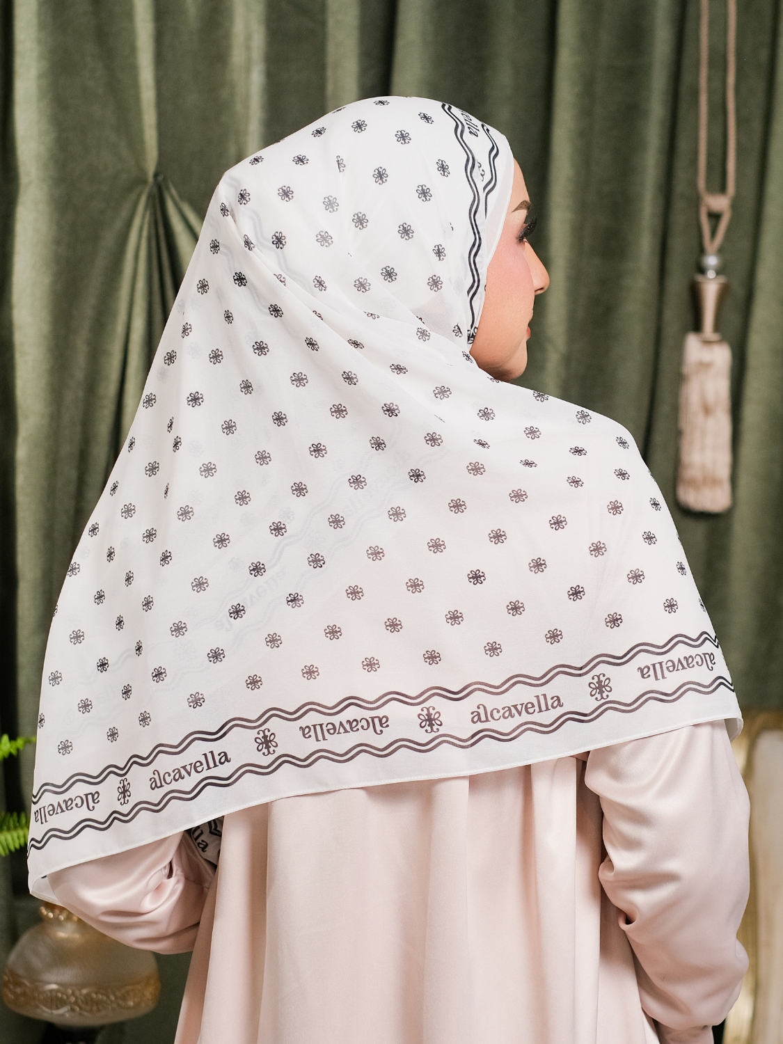 PASHMINA MONOGRAM - BROKENWHITE