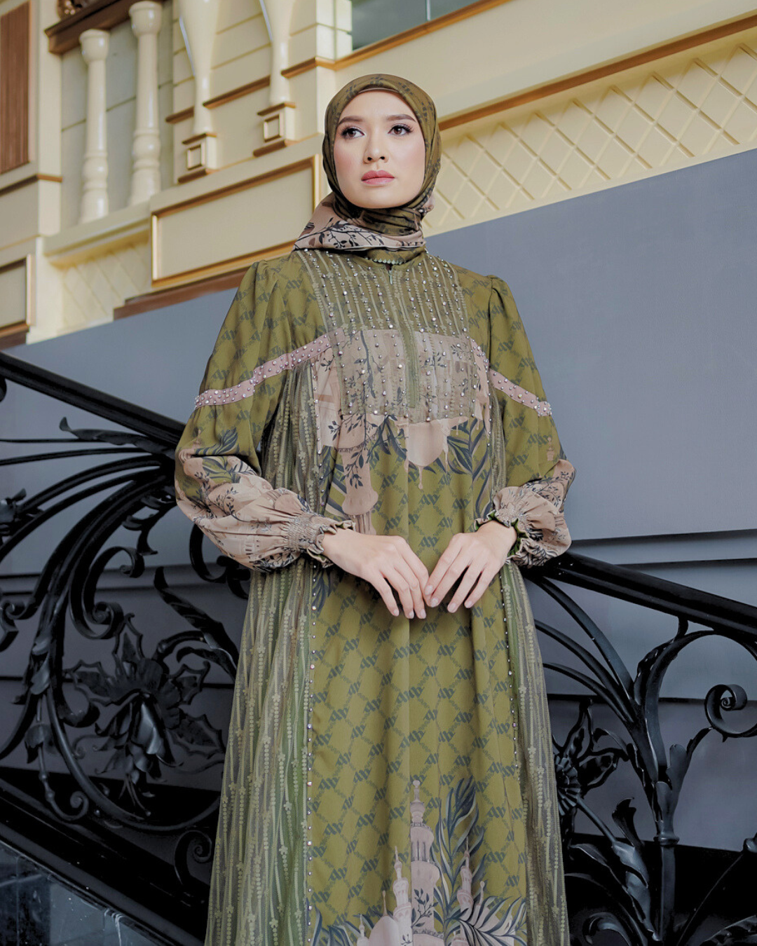 MAYESHA DRESS - OLIVE