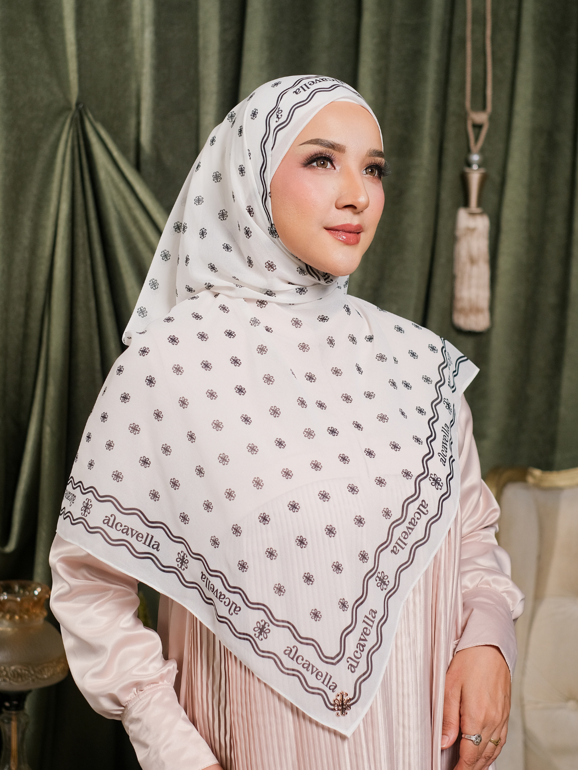 PASHMINA MONOGRAM - BROKENWHITE