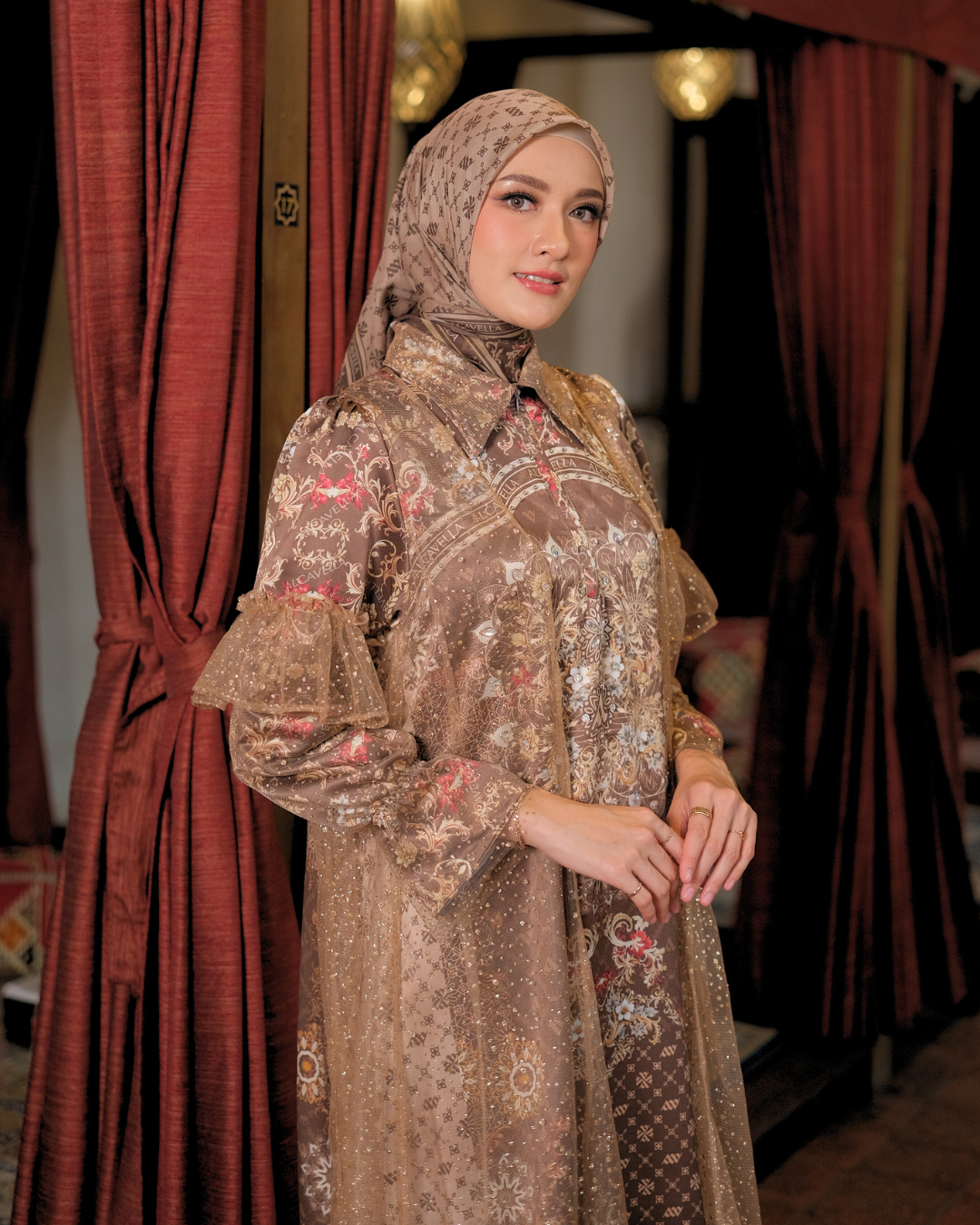 ZANEESHA DRESS - MAHOGANY