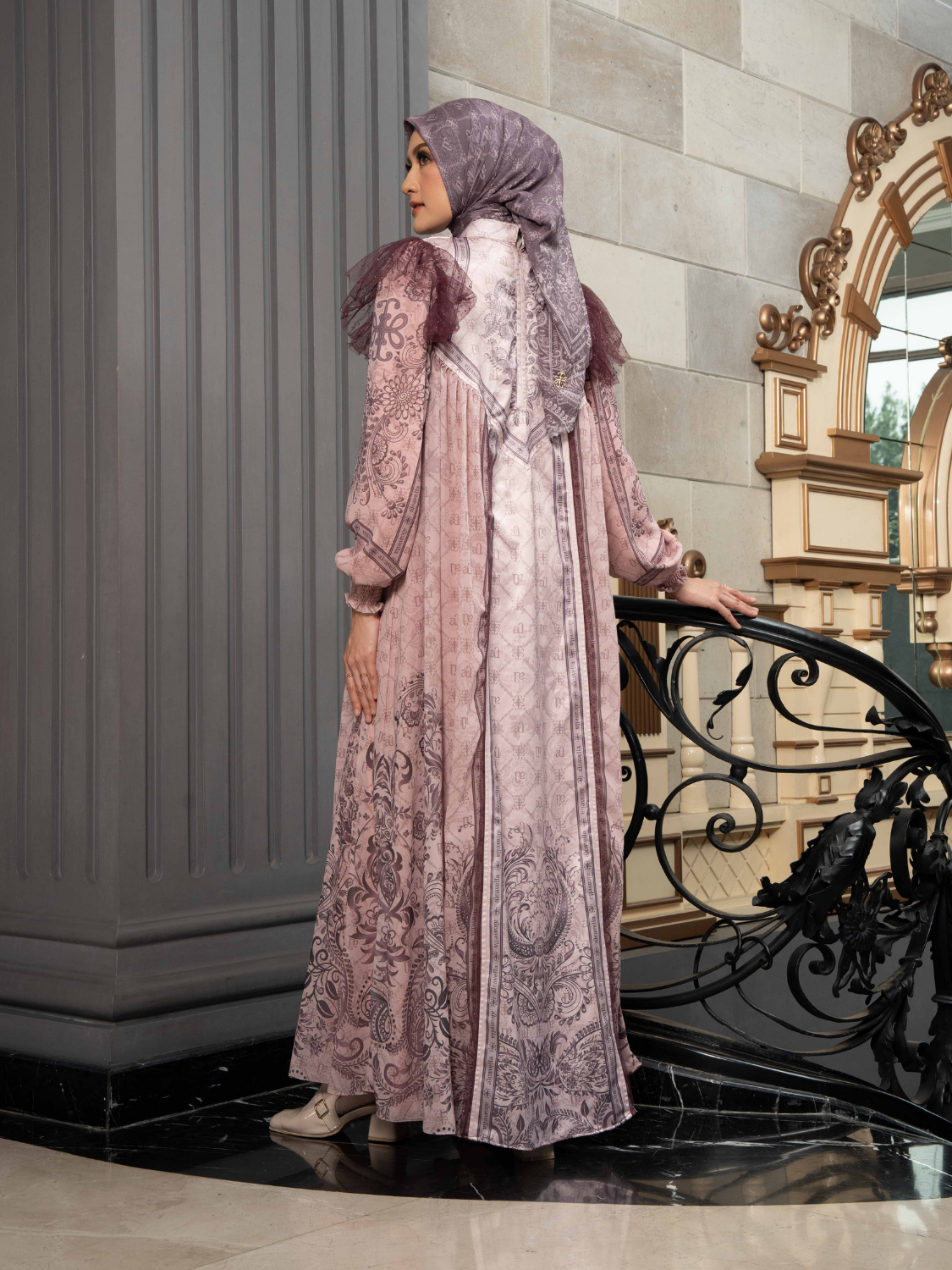 ZALEEA DRESS - DUSTYPINK