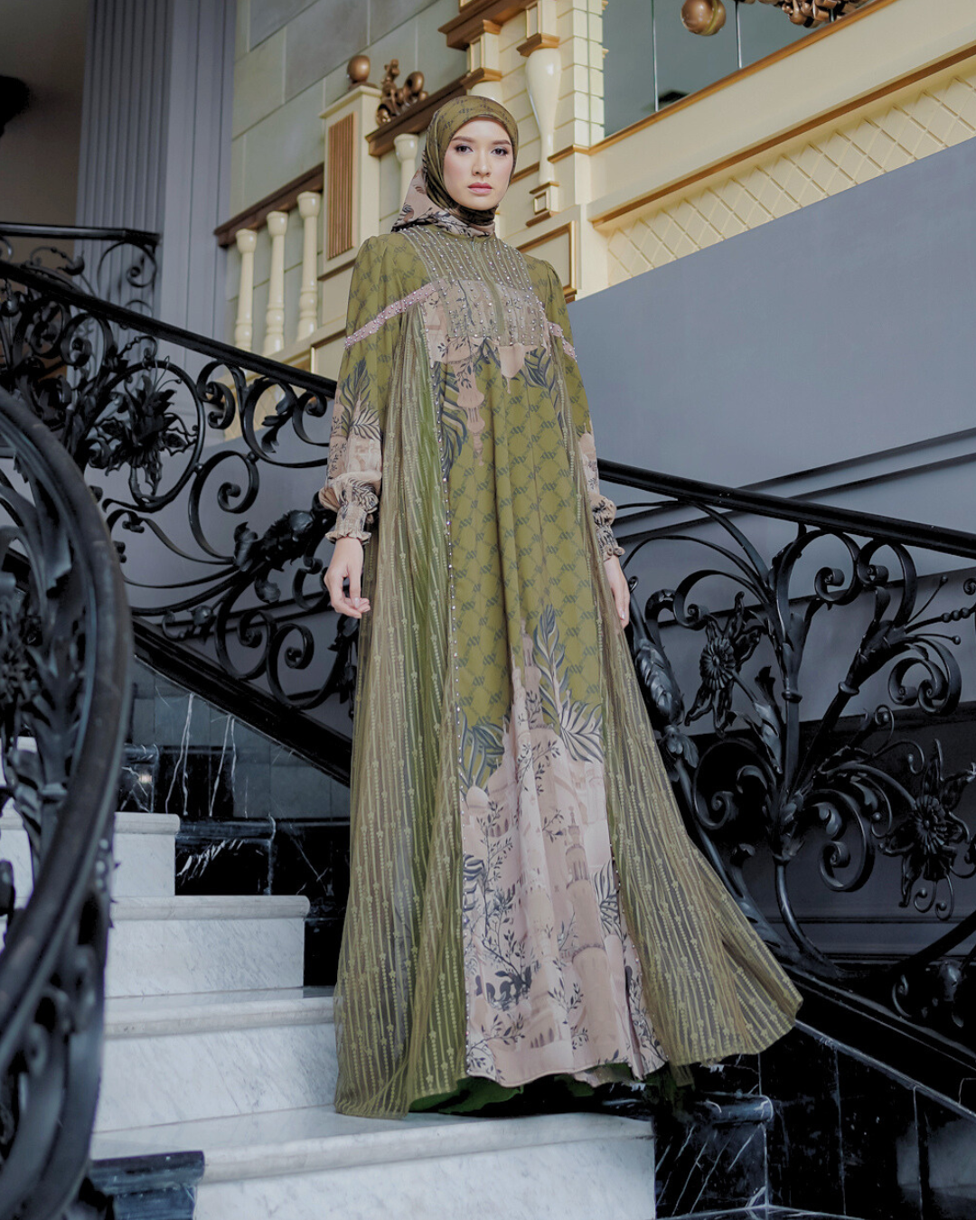 MAYESHA DRESS - OLIVE