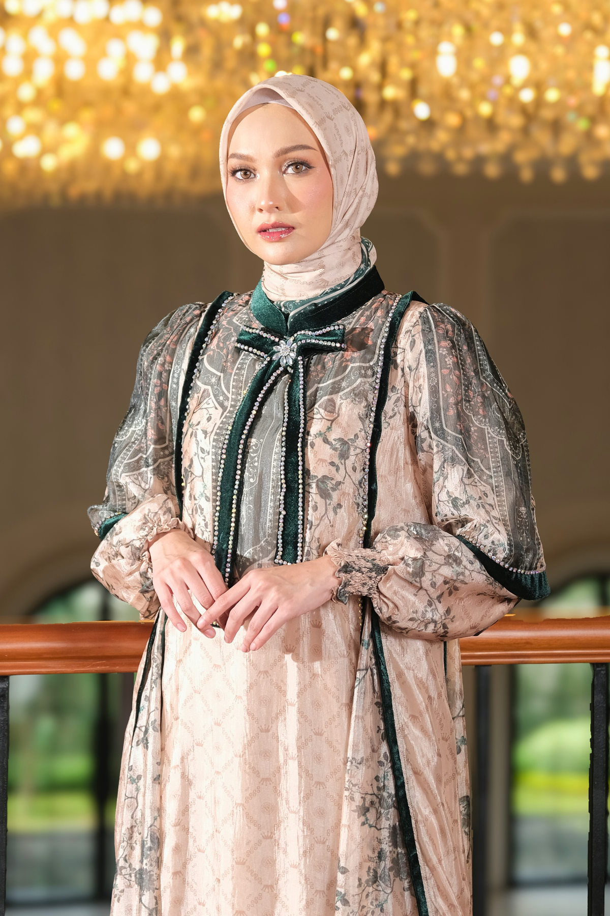 ZANEERA DRESS - EMERALD CREAM