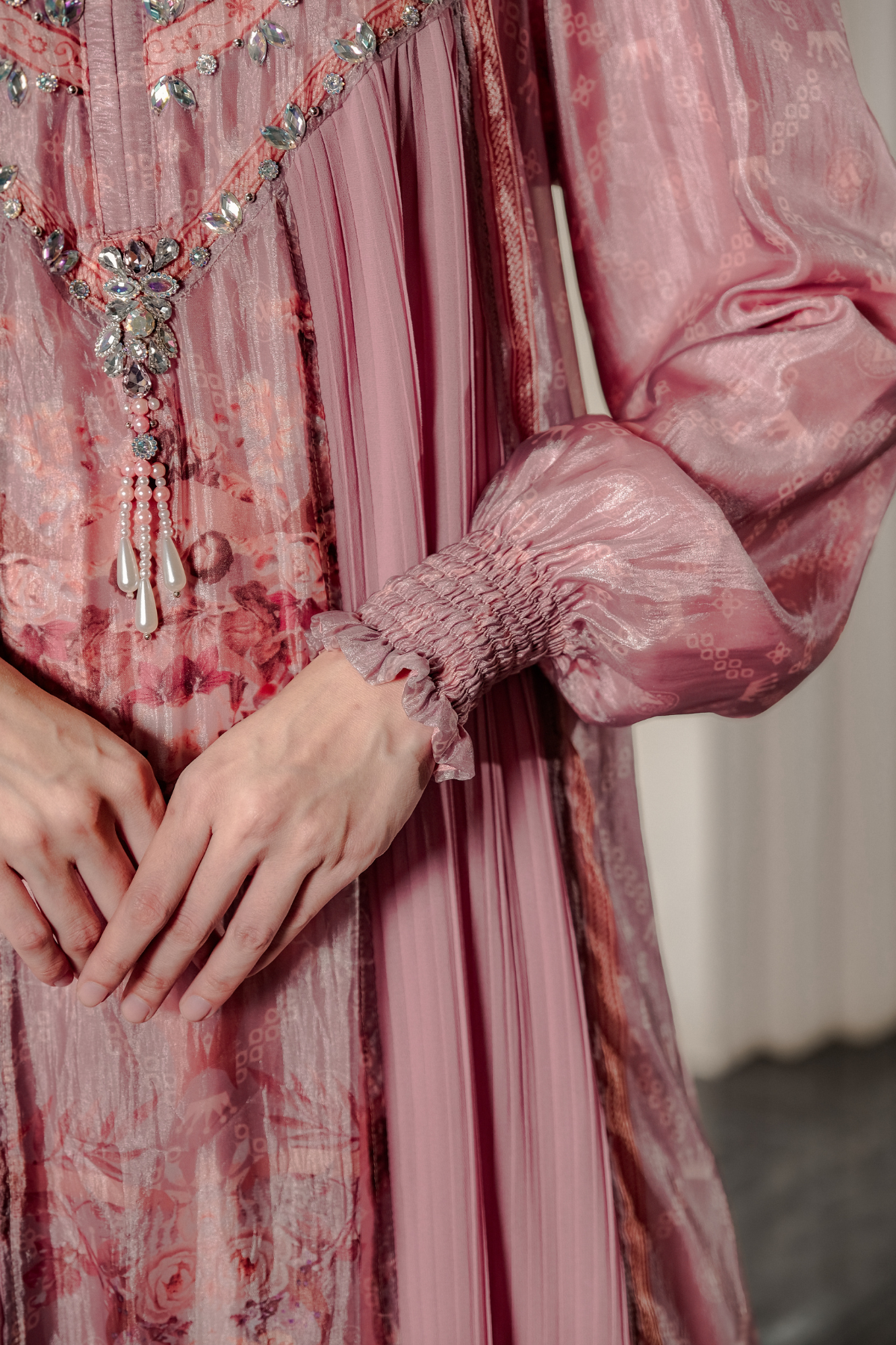 ZAREESHA AMEERA DRESS - BLUSH PINK