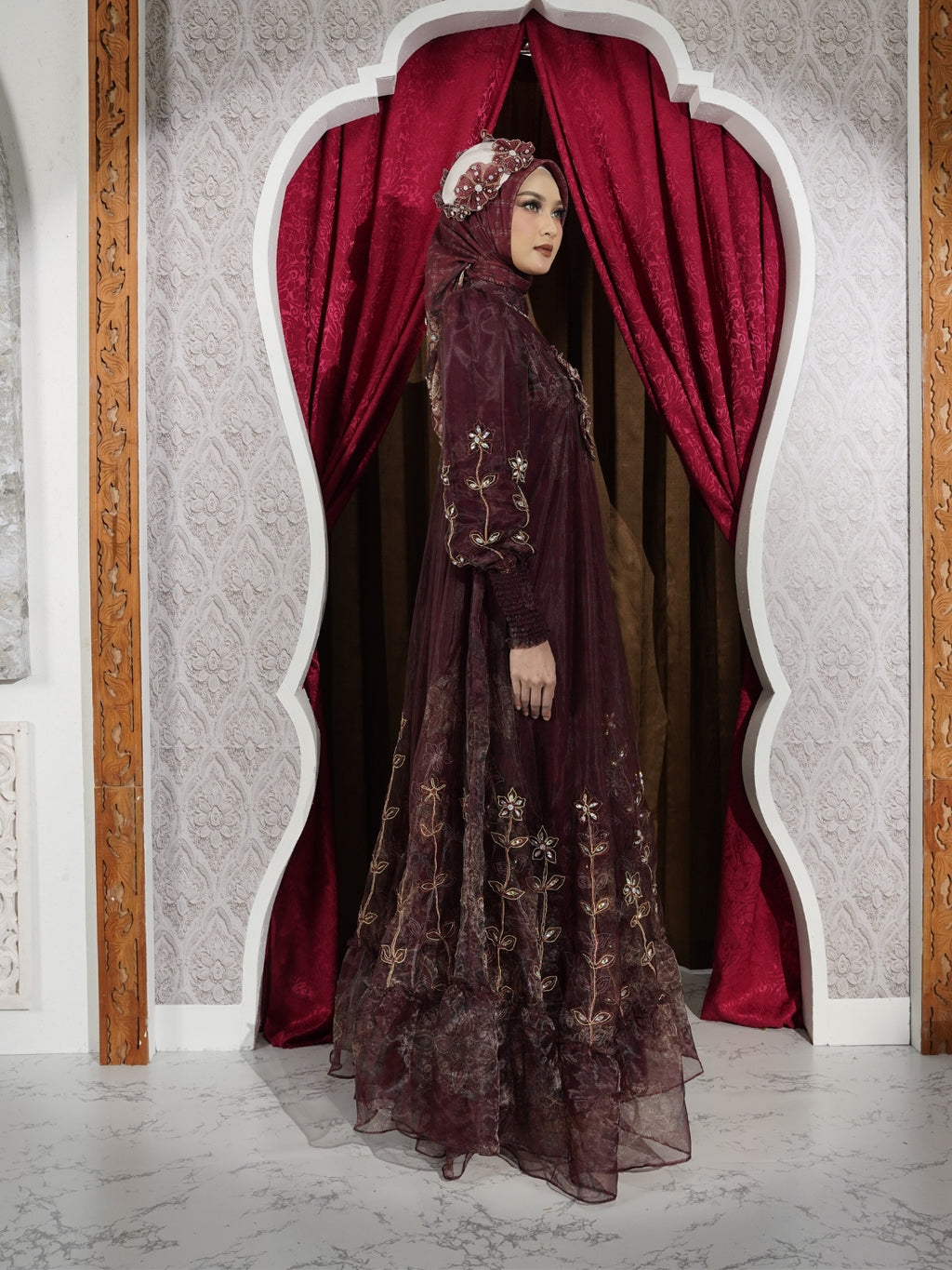 ALMEERA DRESS - IMPERIAL RED