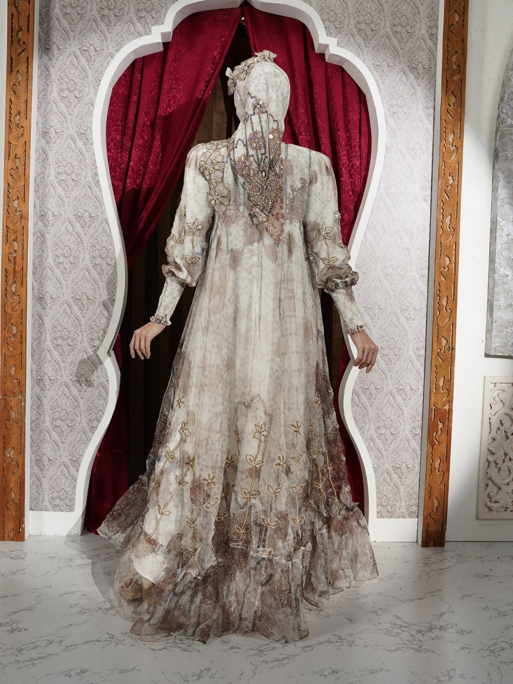 ALMEERA DRESS - ALMOND BROWN