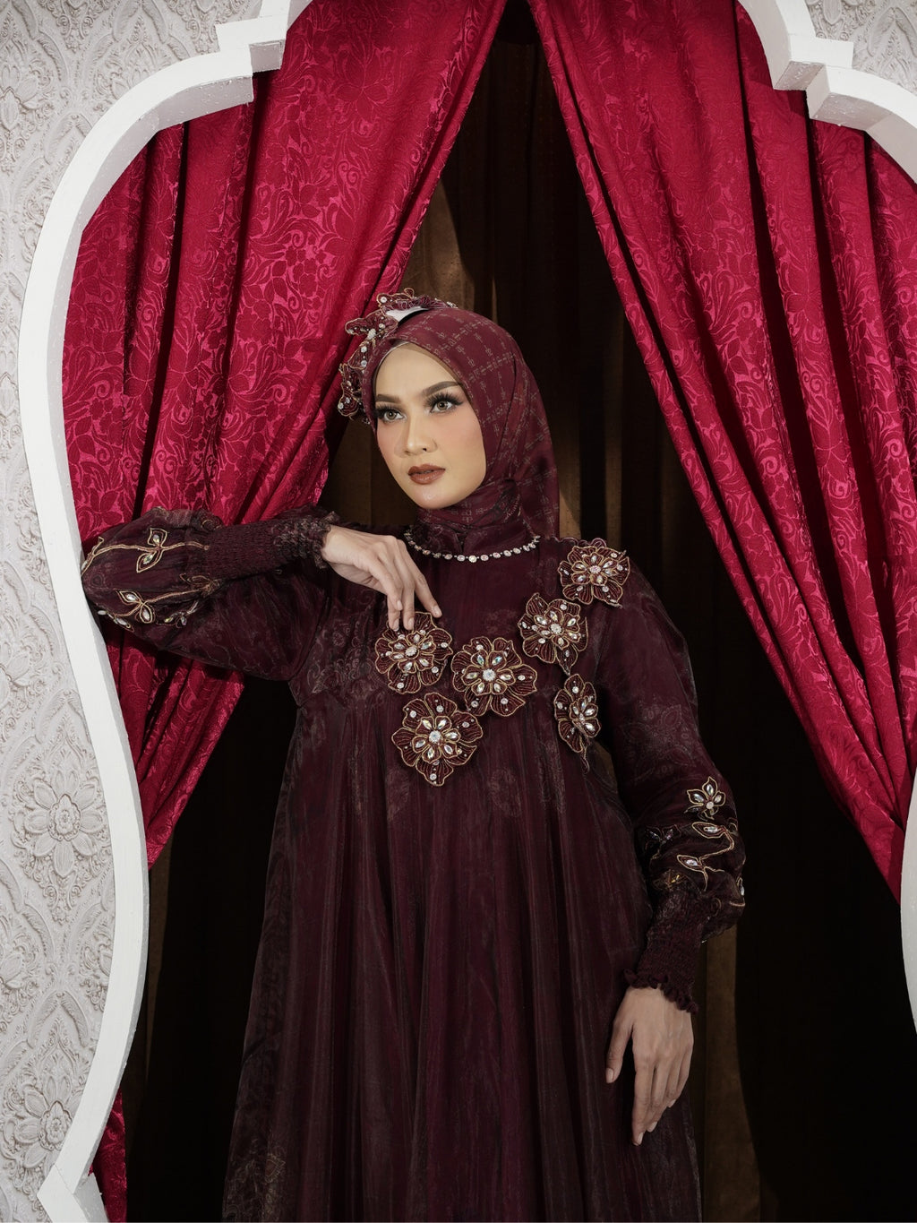 ALMEERA DRESS - IMPERIAL RED
