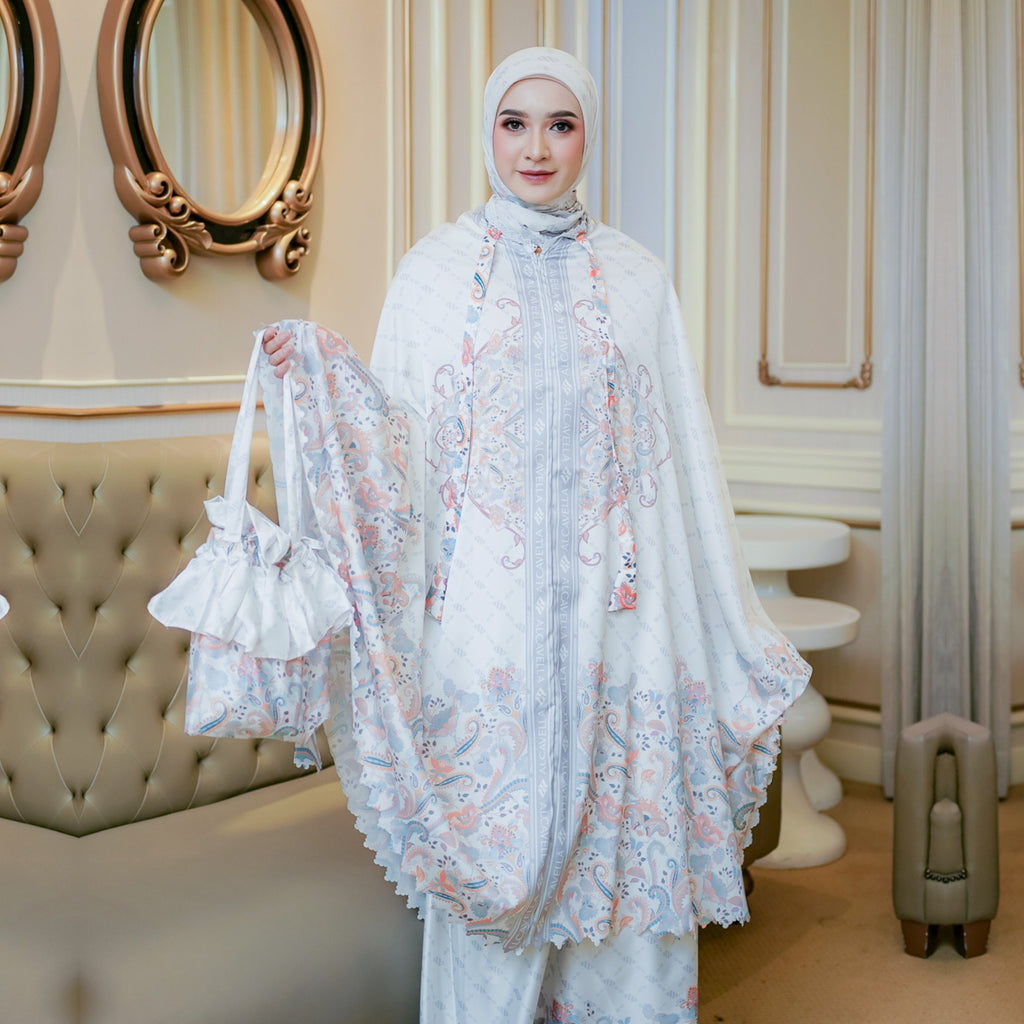 ZAURA MUKENA - WHITEBLUE