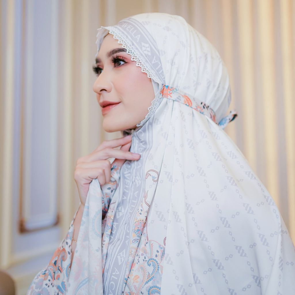 ZAURA MUKENA - WHITEBLUE