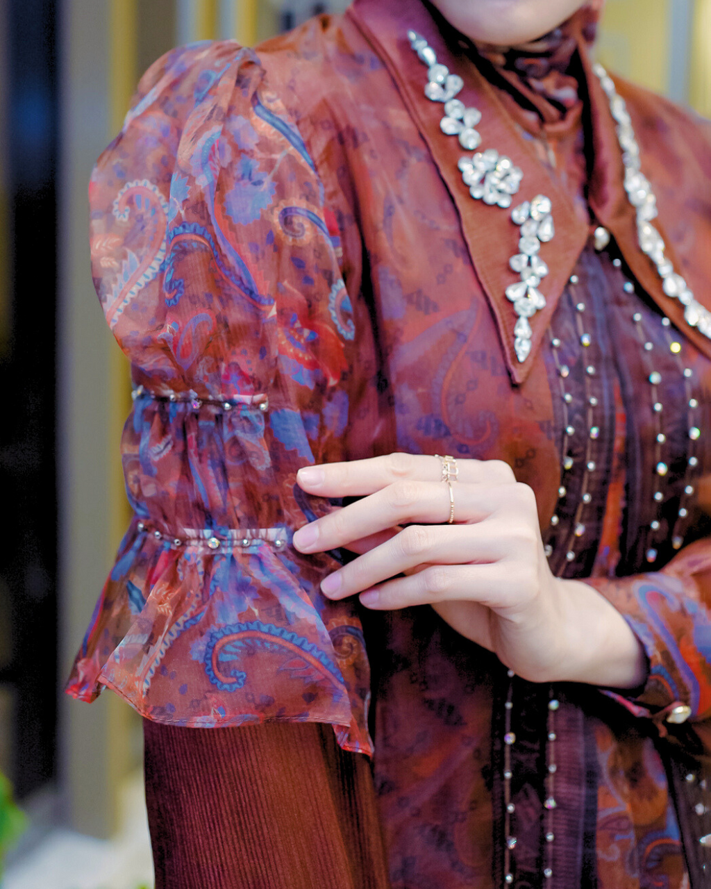 ZAURA DRESS - CINNAMON BROWN