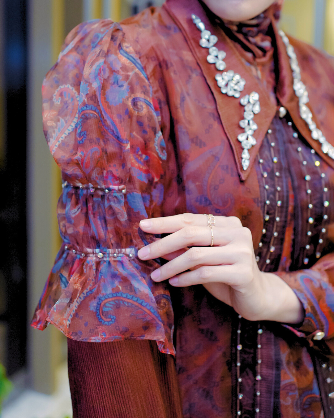 ZAURA DRESS - CINNAMON BROWN