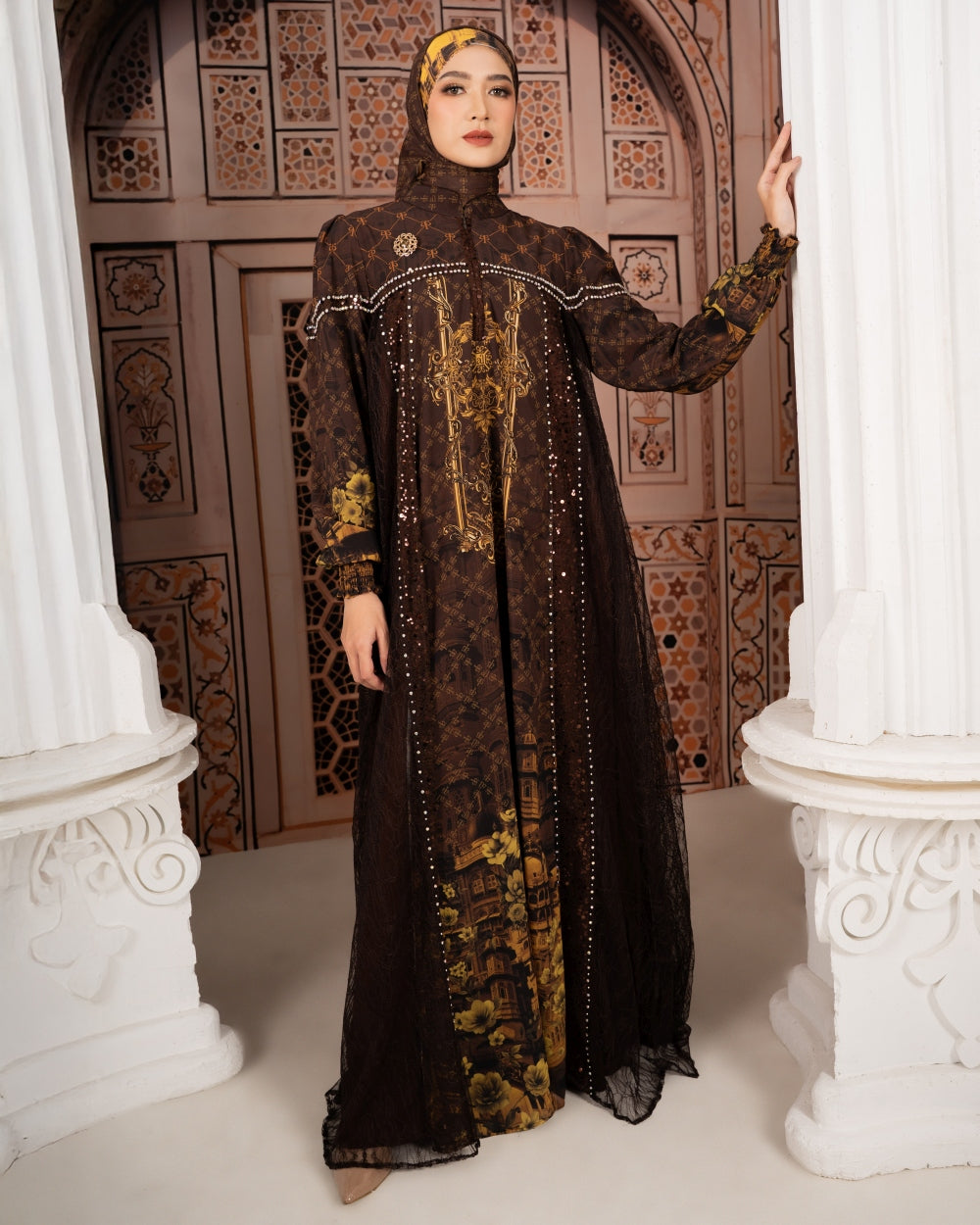 MAURAA DRESS - MAHOGANY
