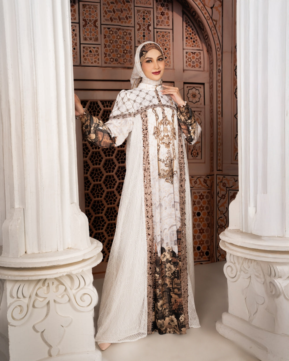 MAURAA DRESS - POWDER MOCCA