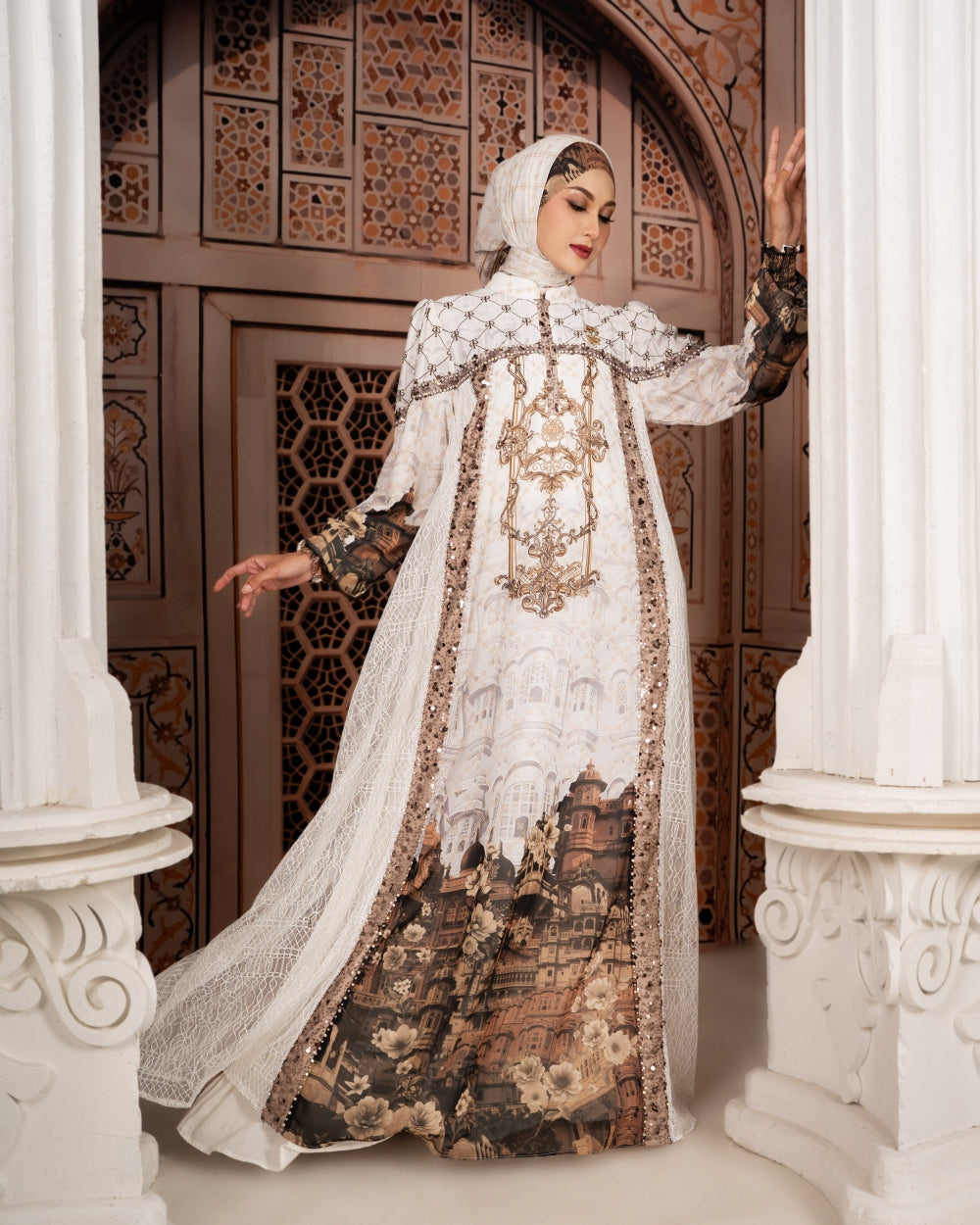 MAURAA DRESS - POWDER MOCCA