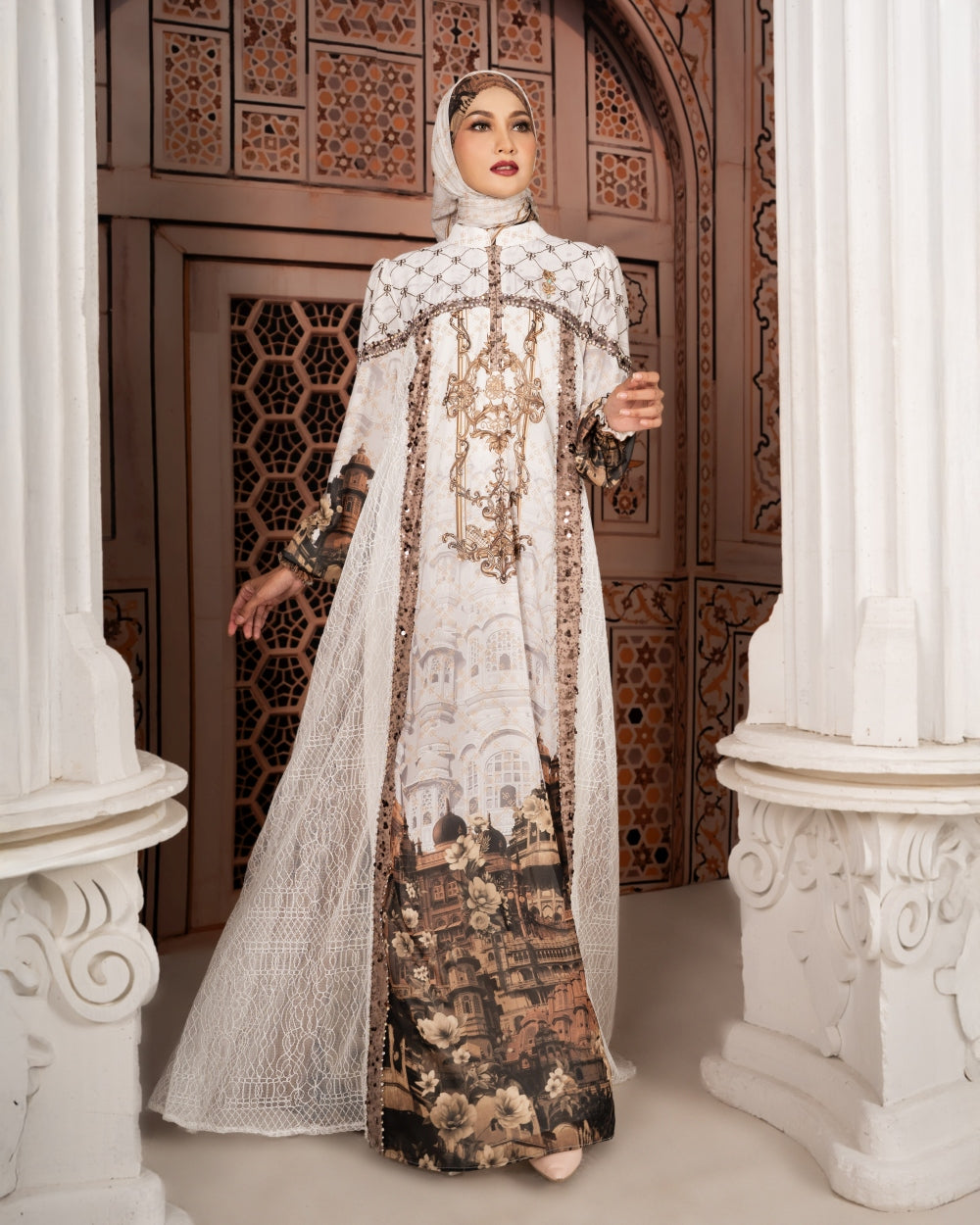 MAURAA DRESS - POWDER MOCCA