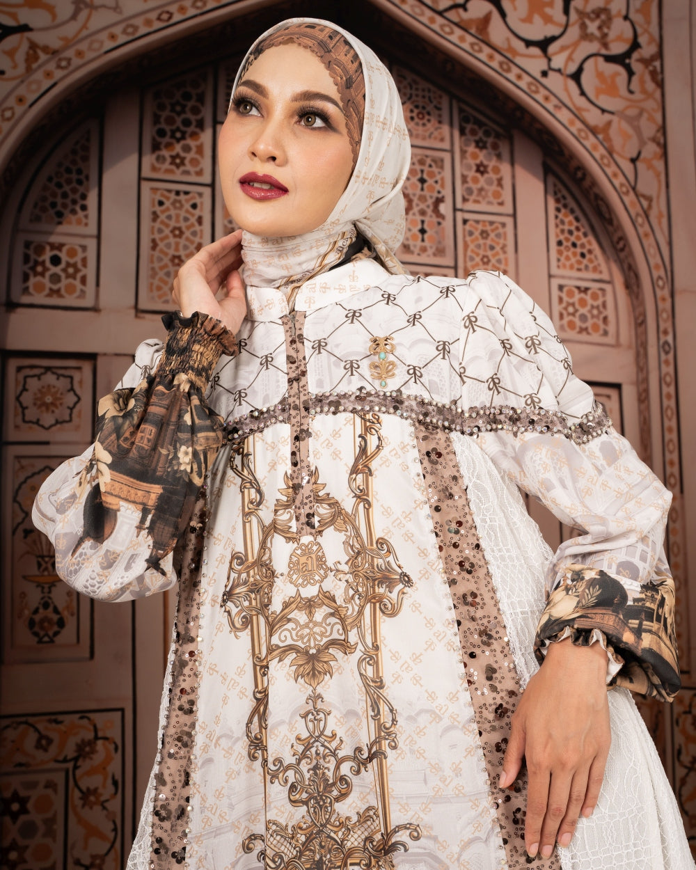 MAURAA DRESS - POWDER MOCCA