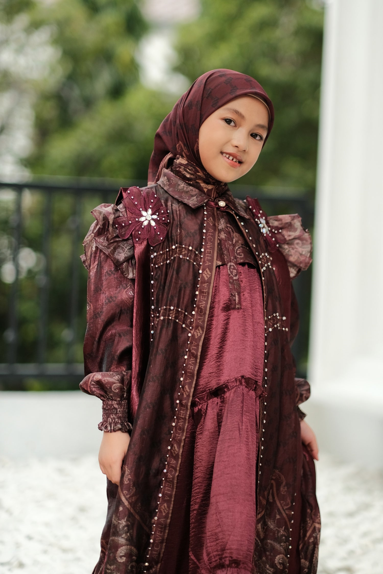 MAHEERA KIDS DRESS - MAROON