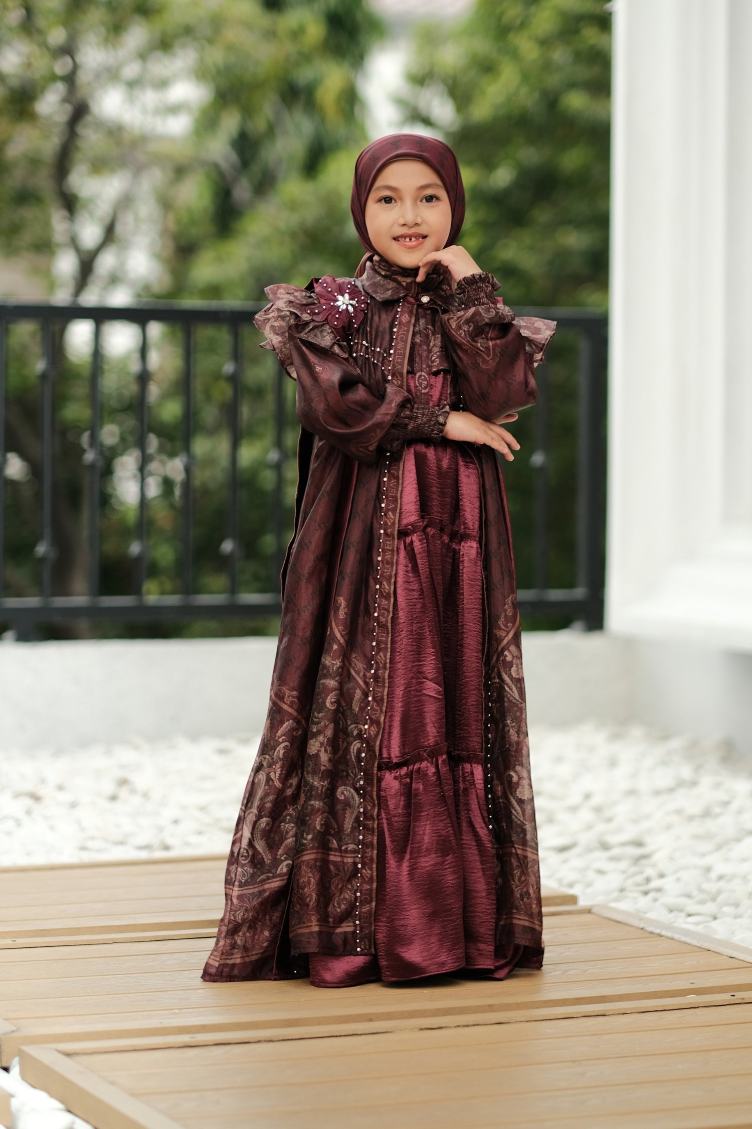MAHEERA KIDS DRESS - MAROON