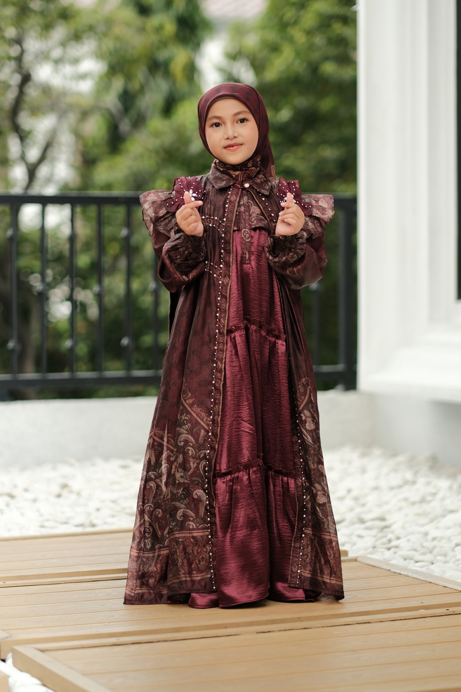 MAHEERA KIDS DRESS - MAROON