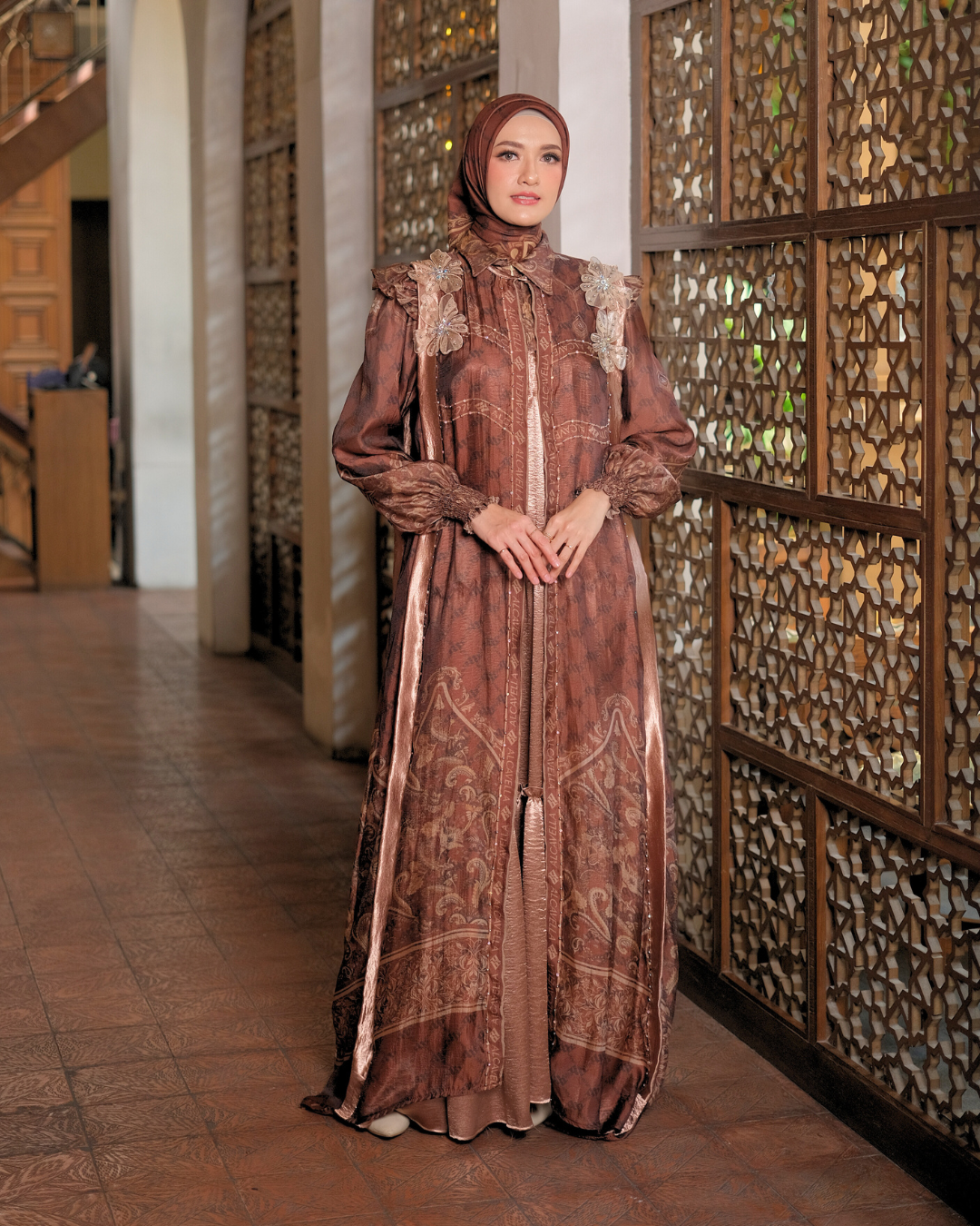 MAHEERA DRESS - MAHOGANY