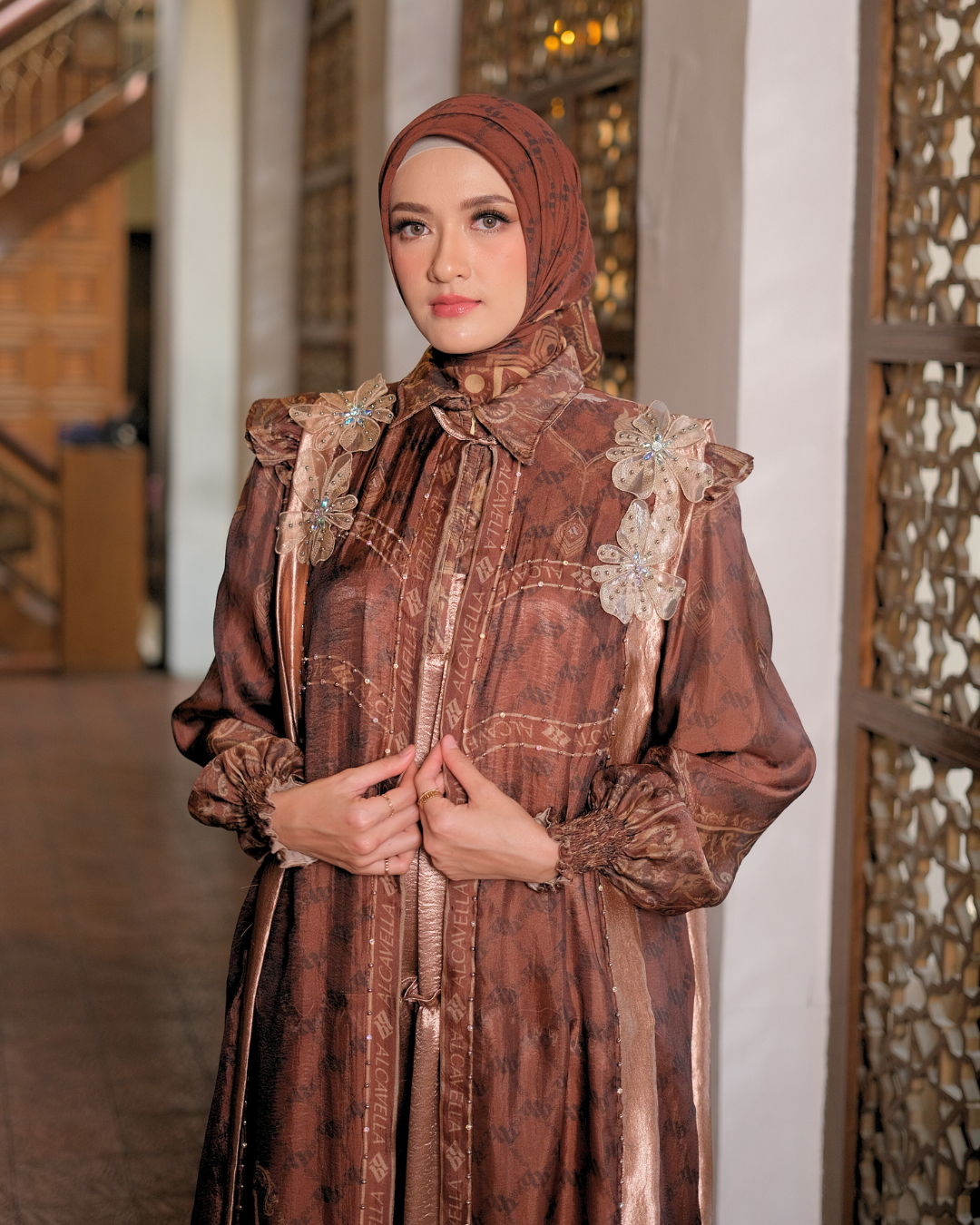 MAHEERA DRESS - MAHOGANY