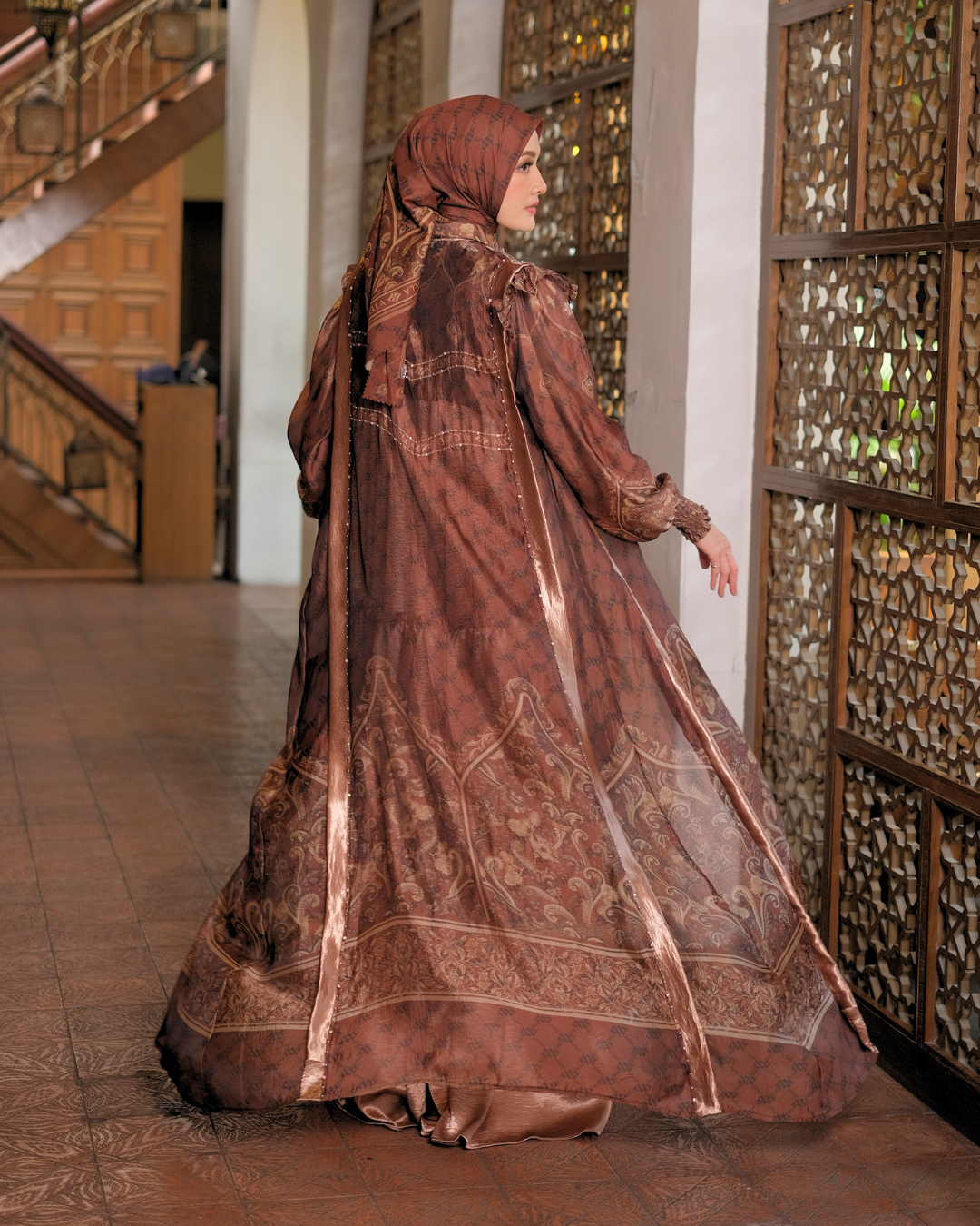 MAHEERA DRESS - MAHOGANY