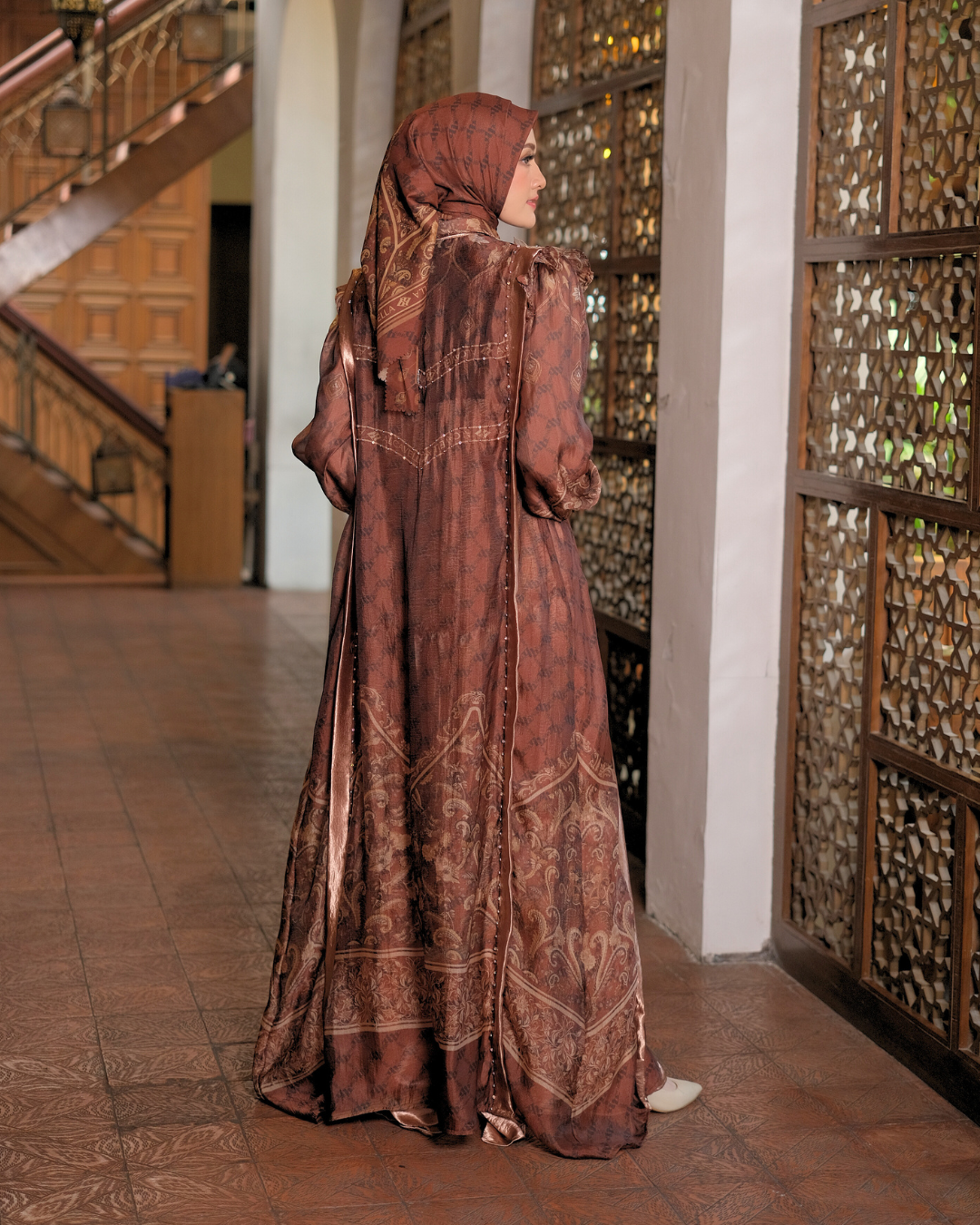 MAHEERA DRESS - MAHOGANY
