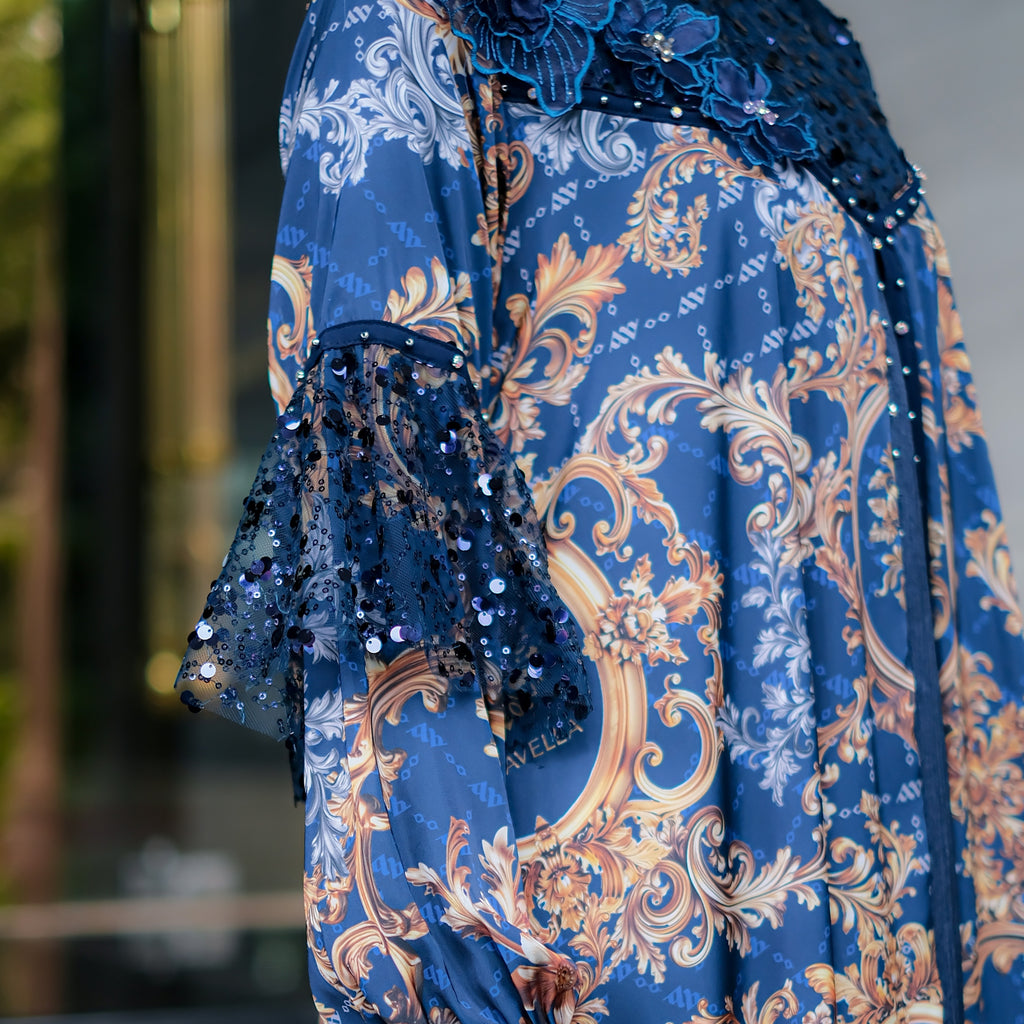 MALEEKA DRESS - NAVY