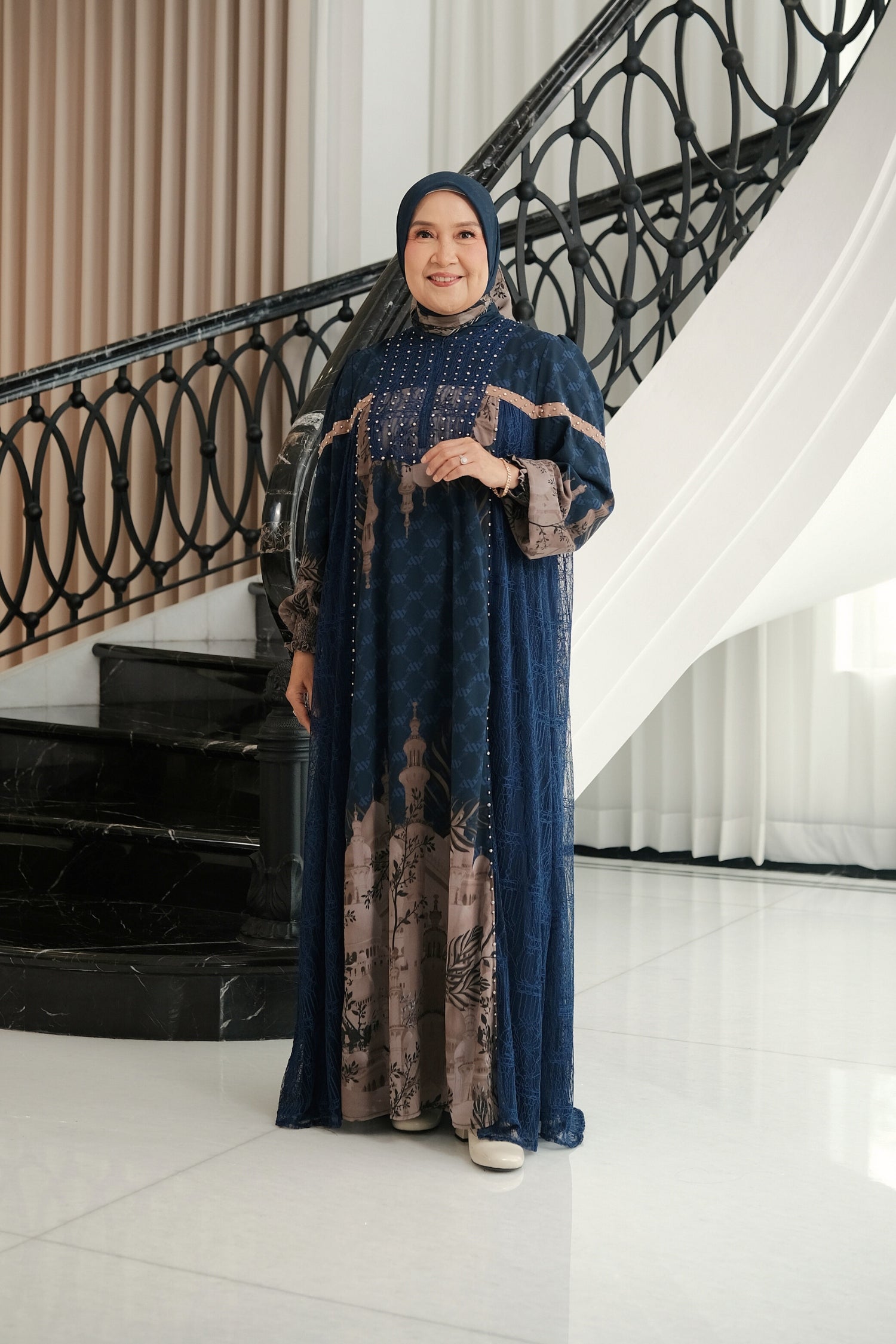 MAYESHA DRESS - NAVY