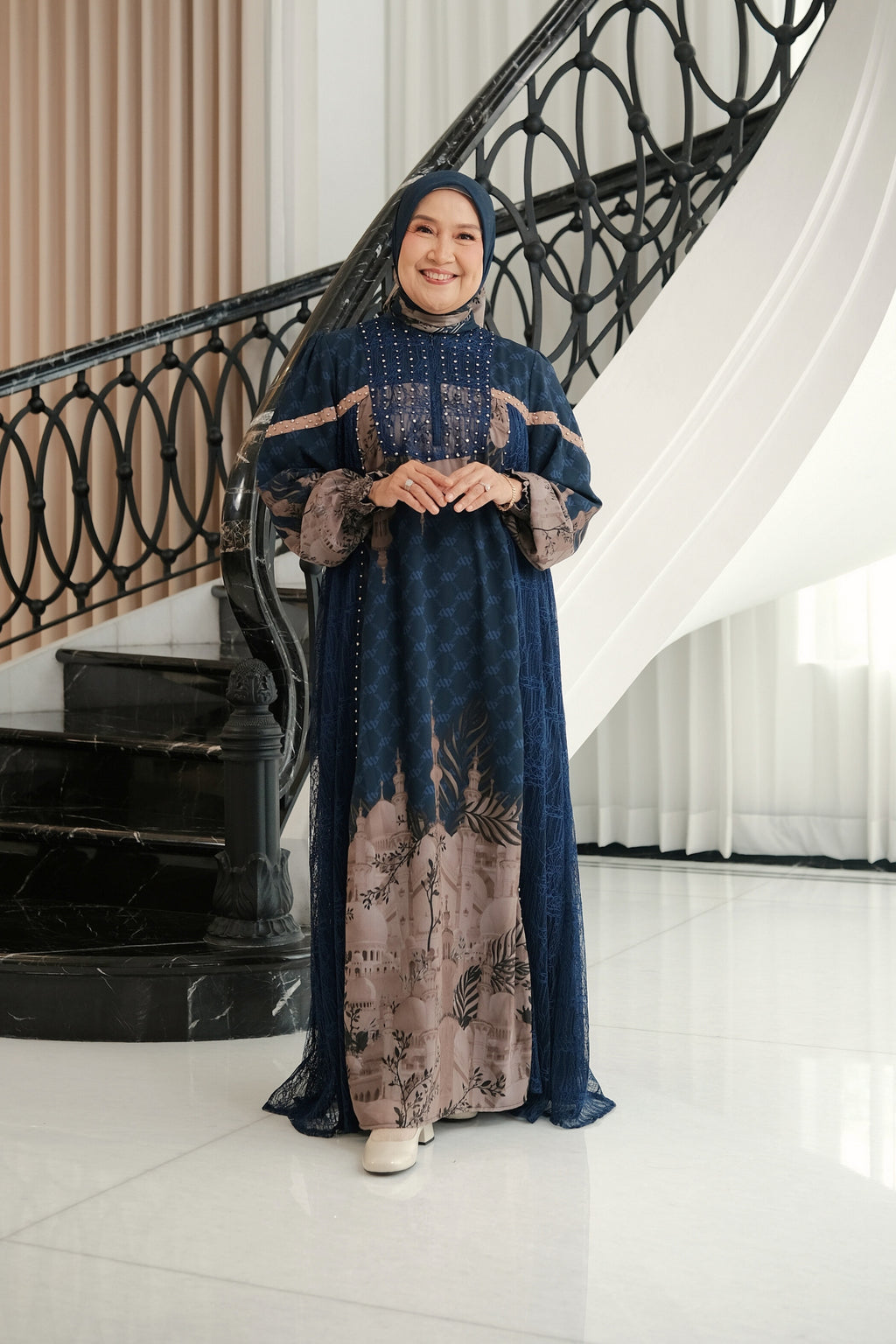 MAYESHA DRESS - NAVY