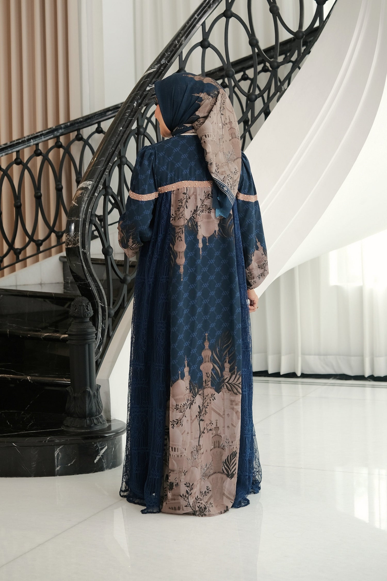 MAYESHA DRESS - NAVY