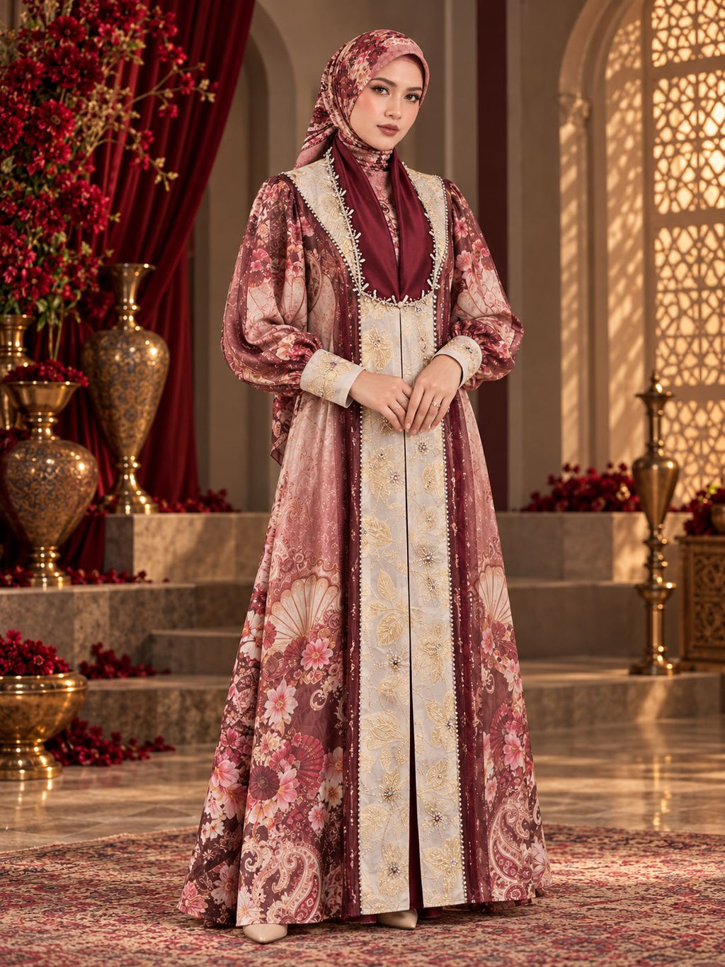NAYRAA DRESS - MAROON