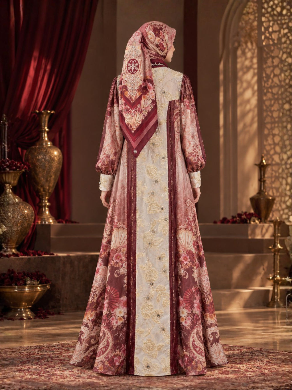 NAYRAA DRESS - MAROON