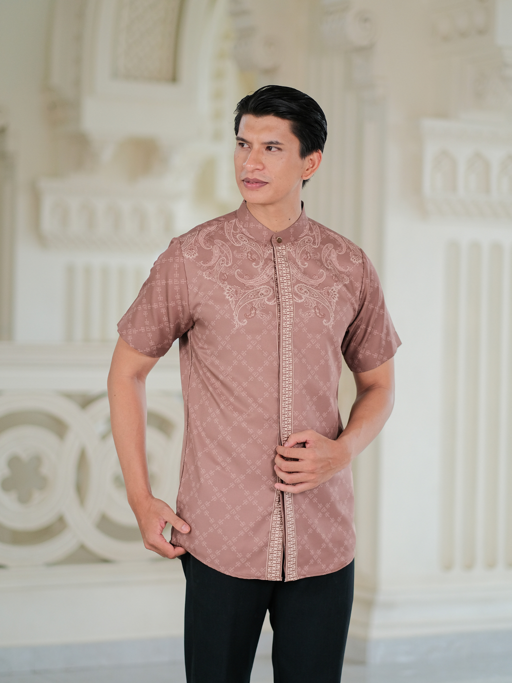 RAYAAN KOKO LENGAN PENDEK - MOCHA BROWN