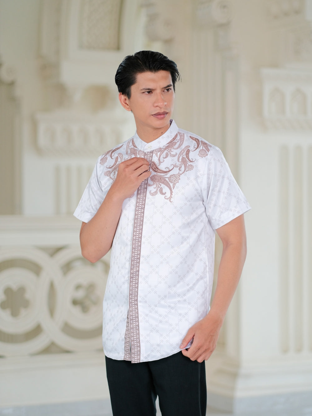 RAYAAN KOKO LENGAN PENDEK - POWDER MOCHA