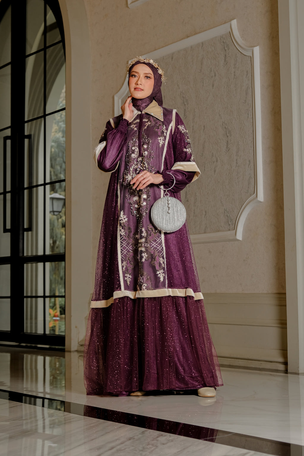 SORAYA BLOOM DRESS - PLUM