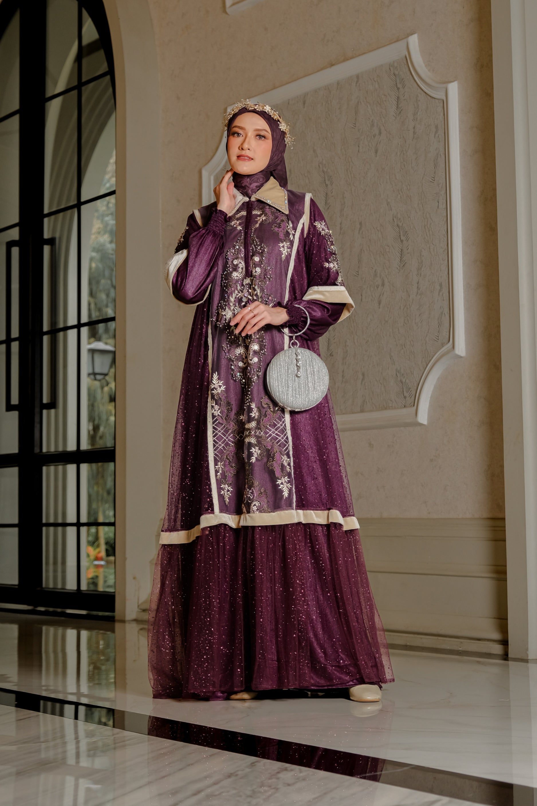 SORAYA BLOOM DRESS - PLUM