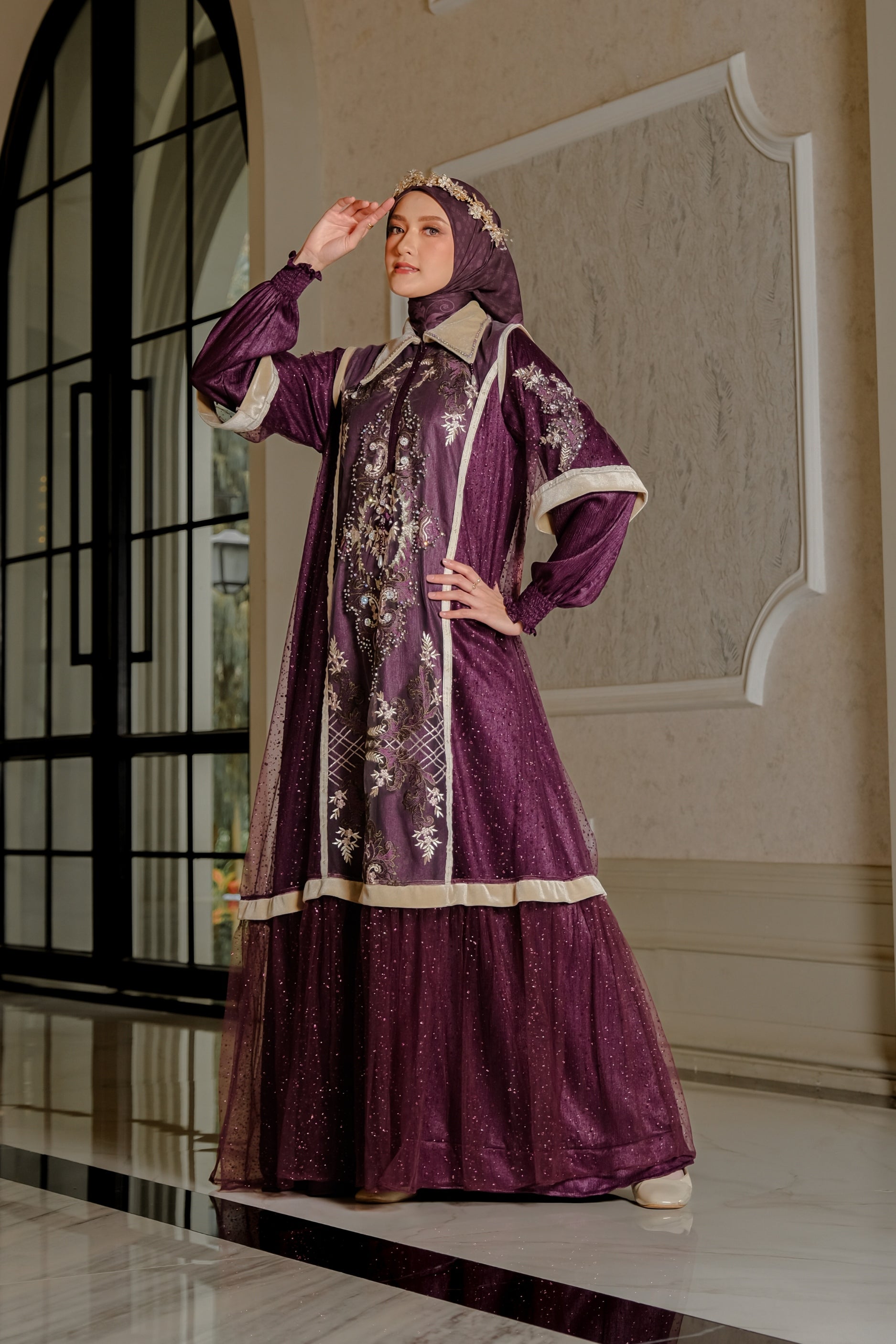 SORAYA BLOOM DRESS - PLUM