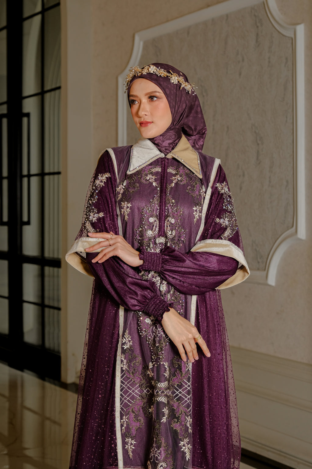 SORAYA BLOOM DRESS - PLUM