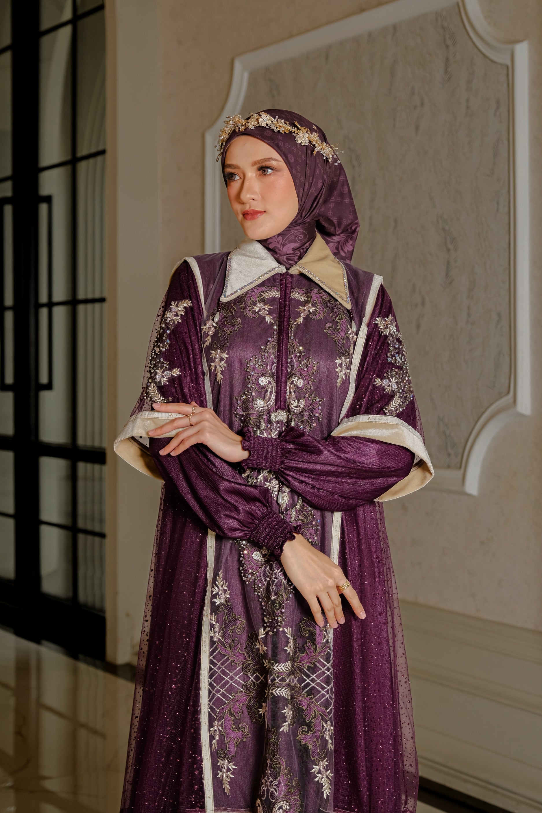 SORAYA BLOOM DRESS - PLUM