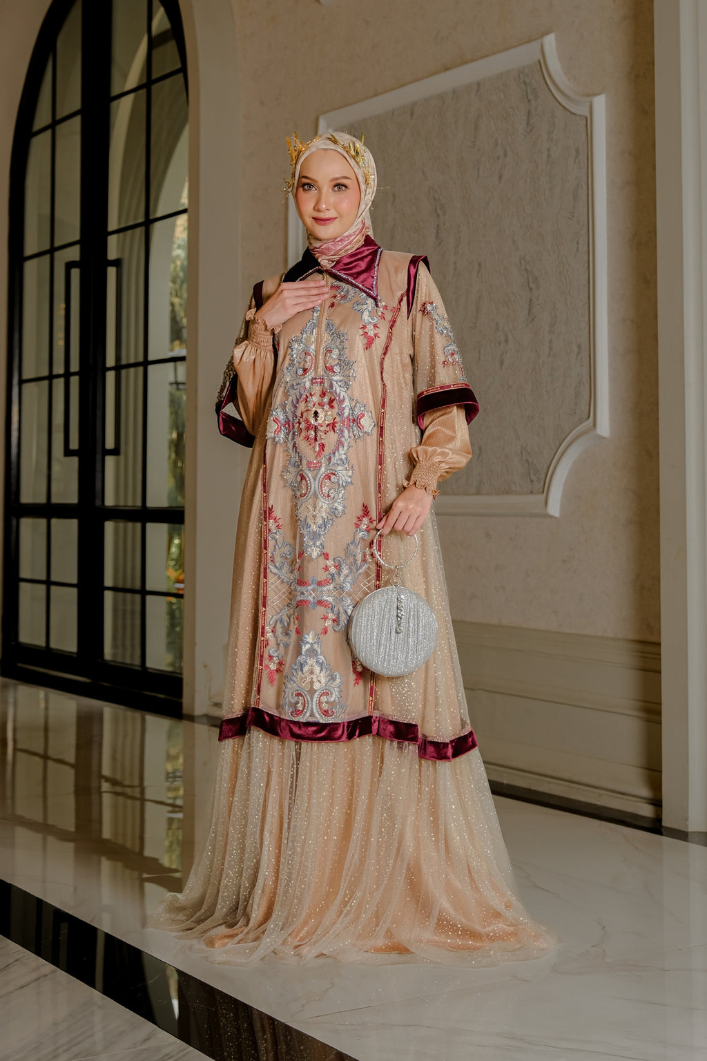 SORAYA BLOOM DRESS - WINEBERRY