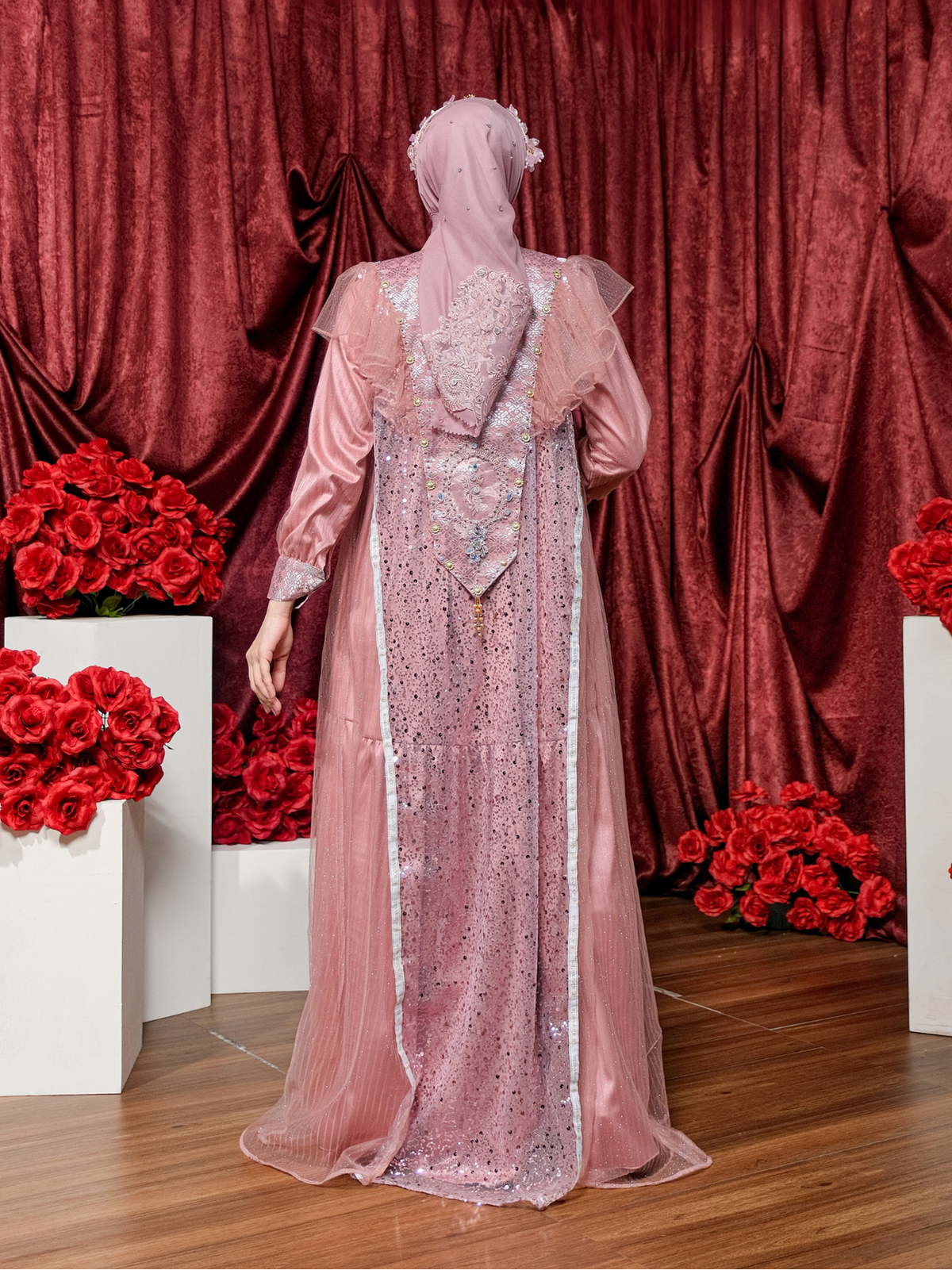 SHARADIVA AYARAA DRESS - BLUSHPINK