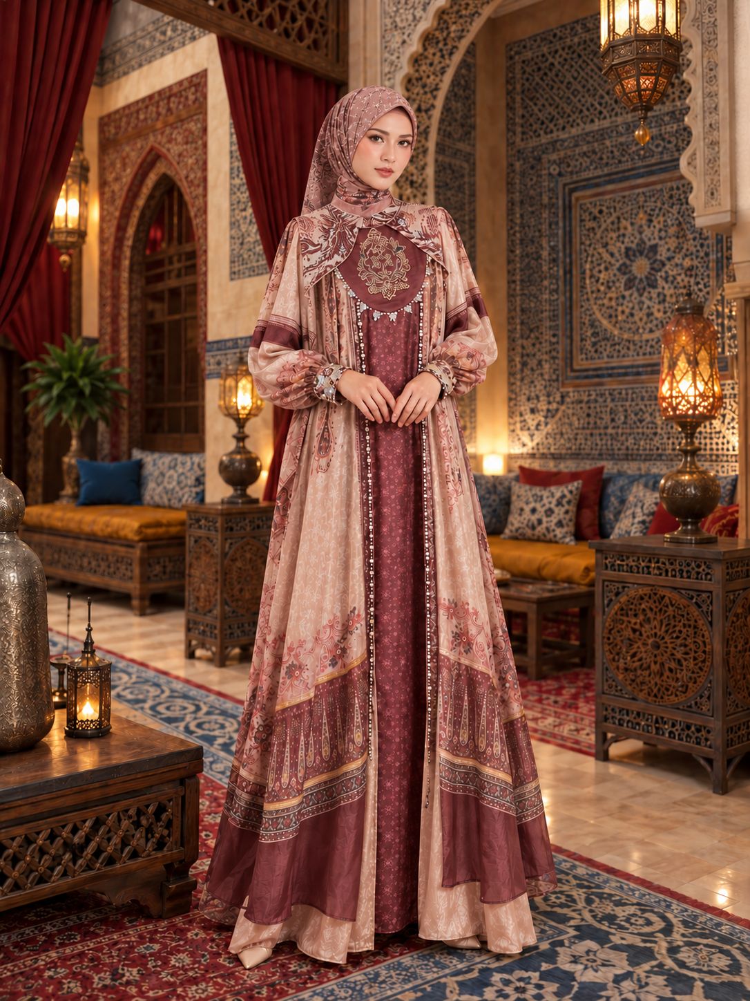 VALERIA DRESS - MAROON